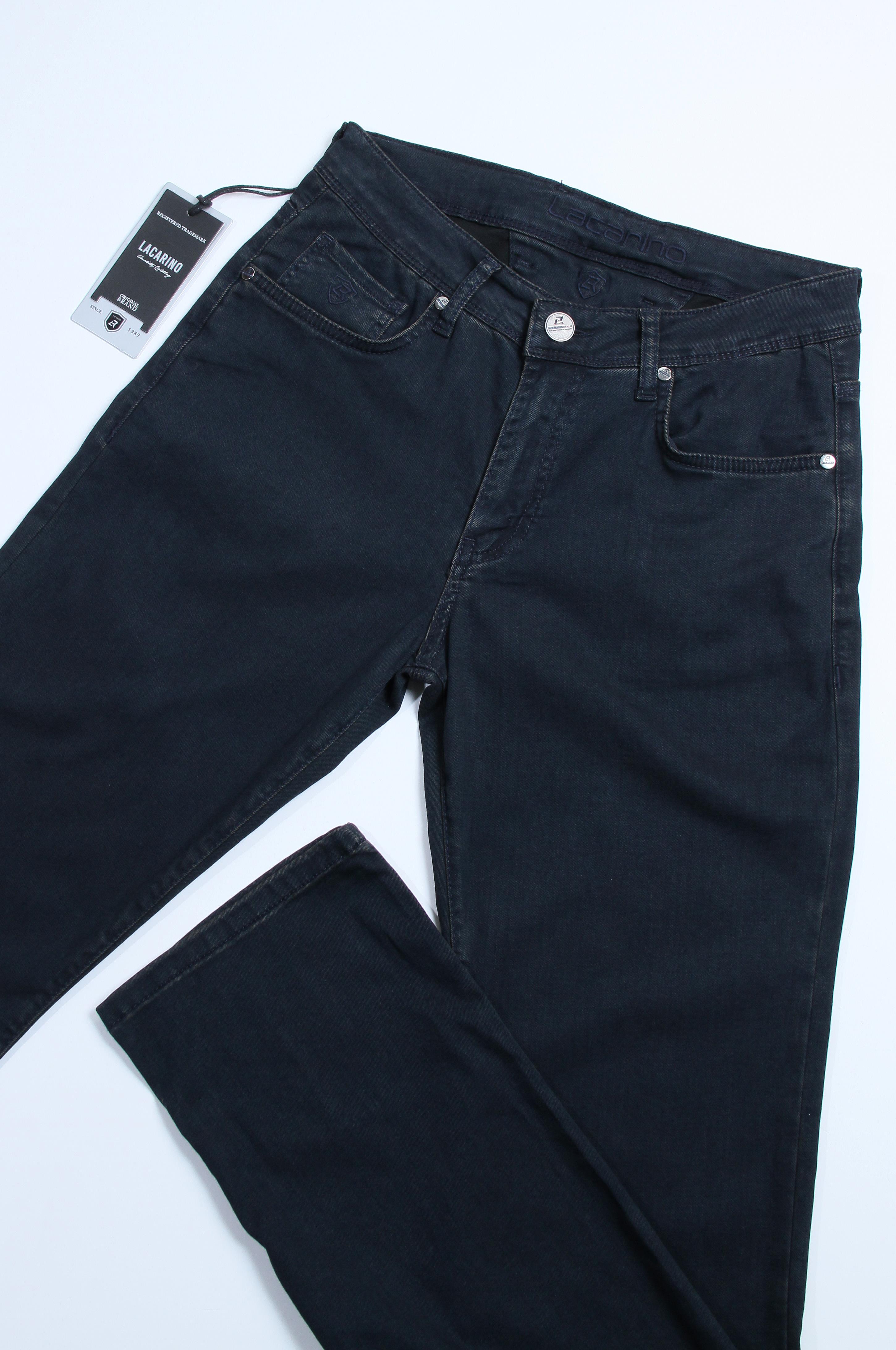 High Waist Half Pipe Leg Black Tint Jeans