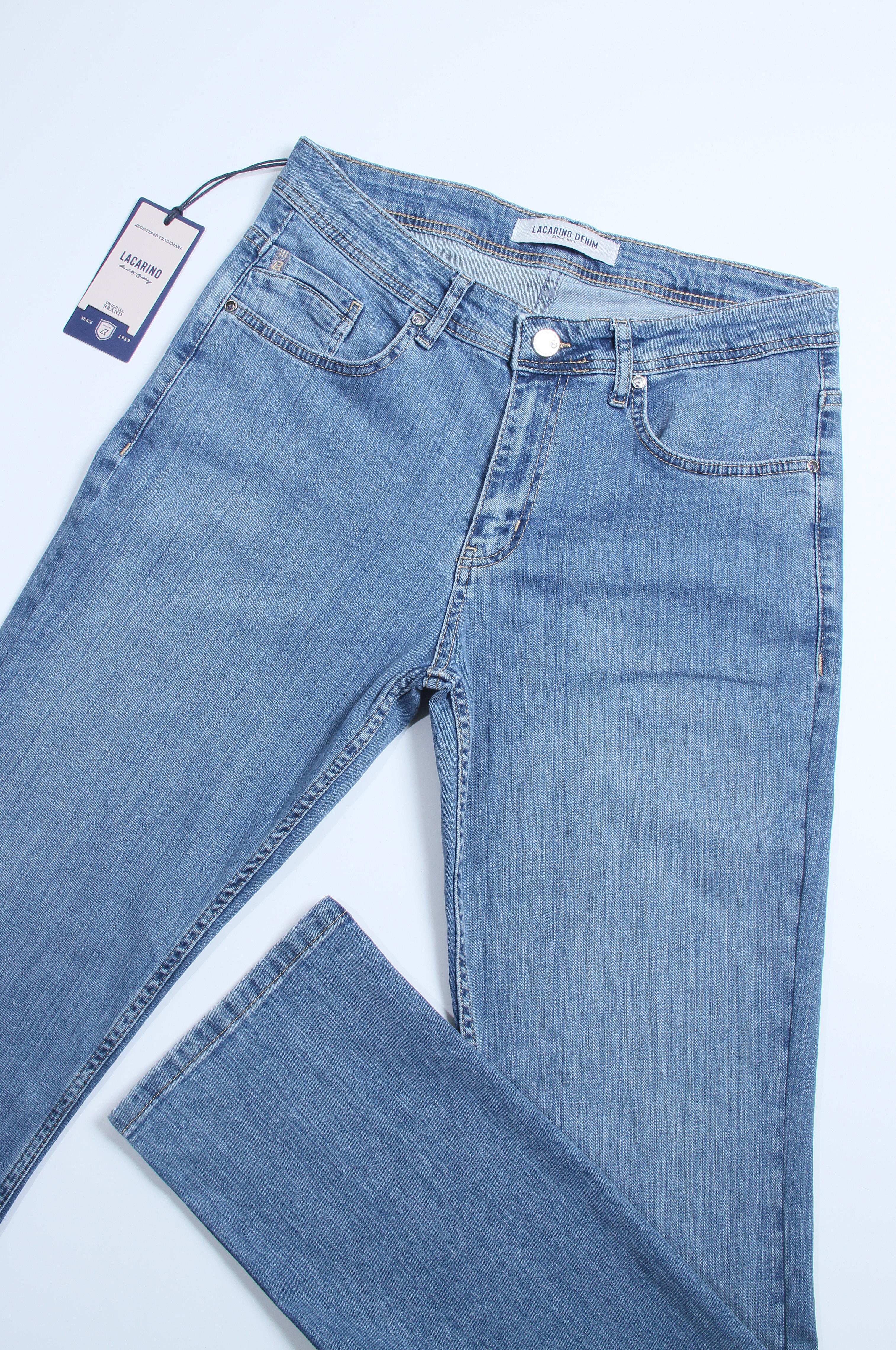 Men's Wide Leg Matrix Cut Light Blue Jeans