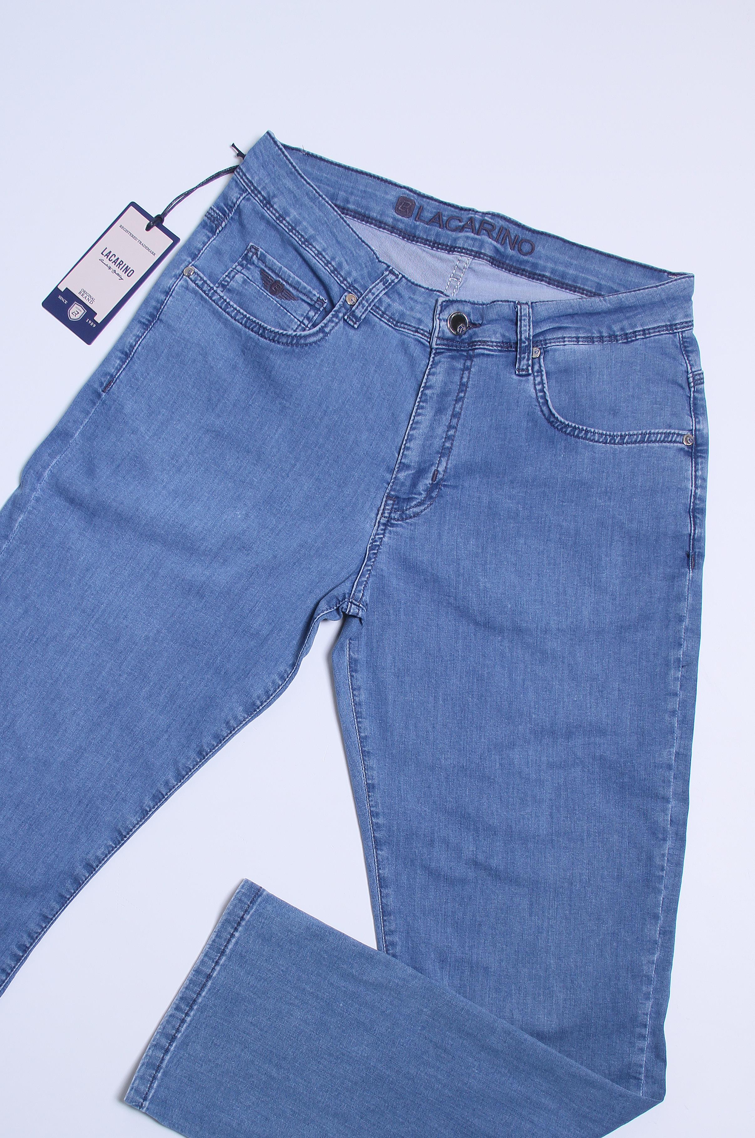 High Waist Narrow Leg Blue Jeans