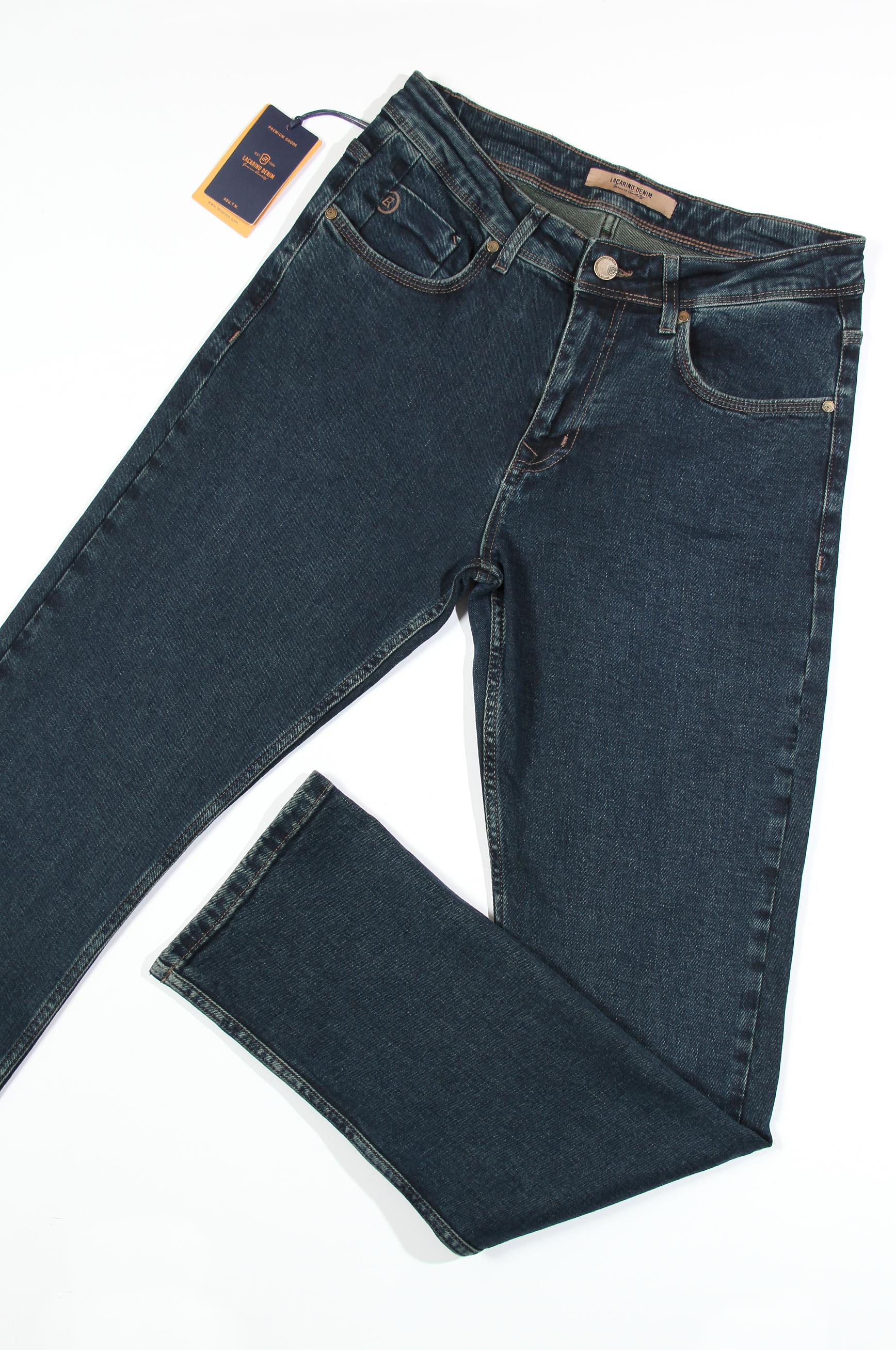 LACARINOErkek Yüksek Bel Yarım Boru Paça Od Haki Jean Pantolon