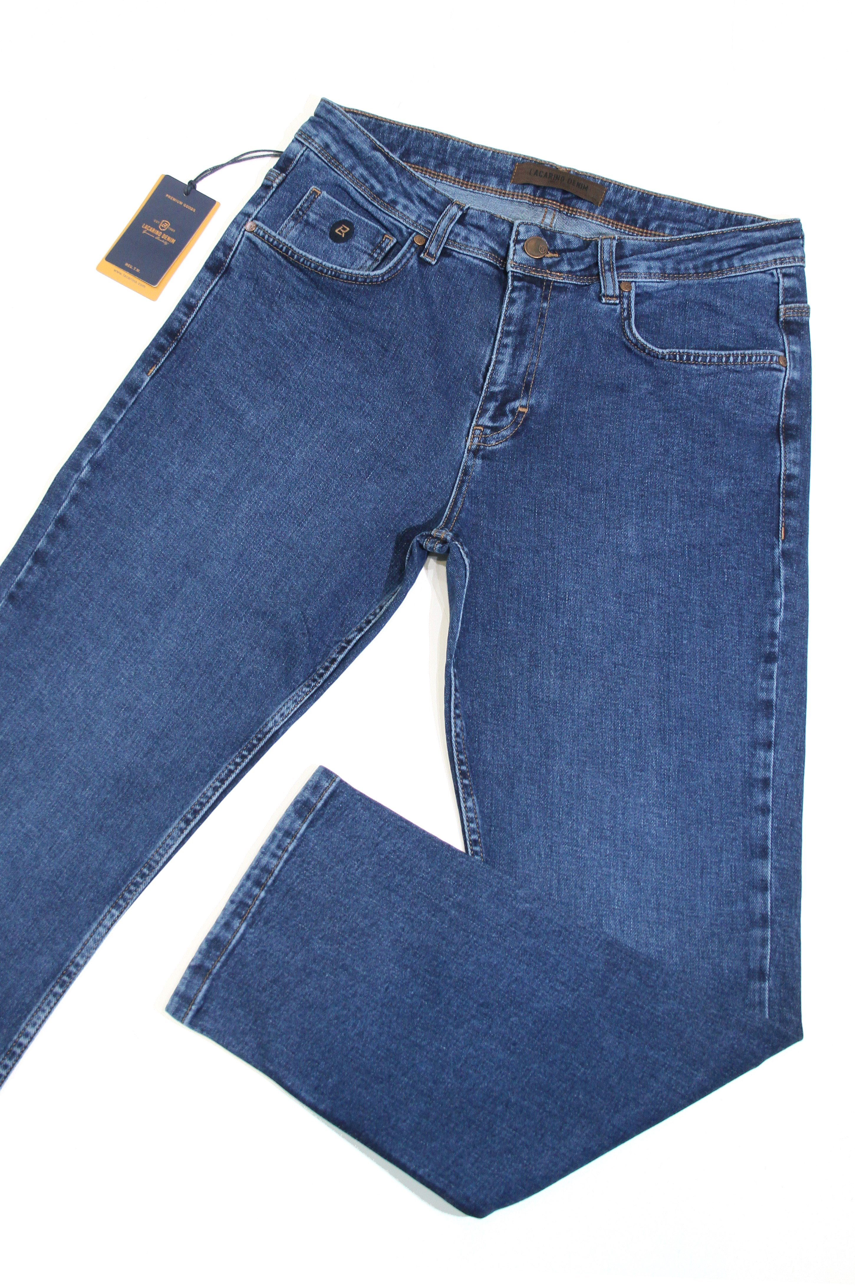 LACARINOYüksek Bel Boru Paça Ocean Blue Erkek Jean Pantolon