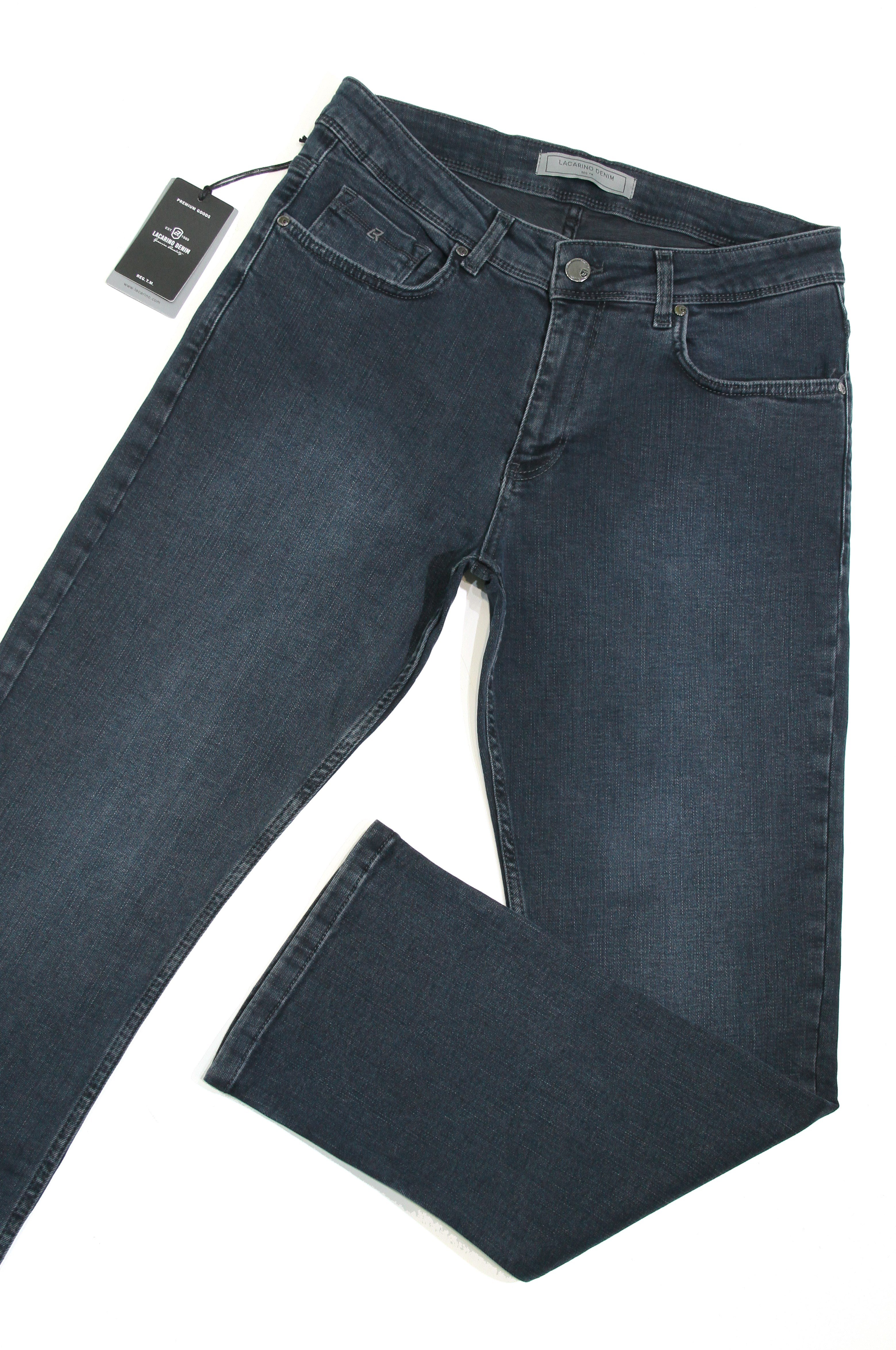 LACARINOYüksek Bel Boru Paça Mossy Erkek Jean Pantolon