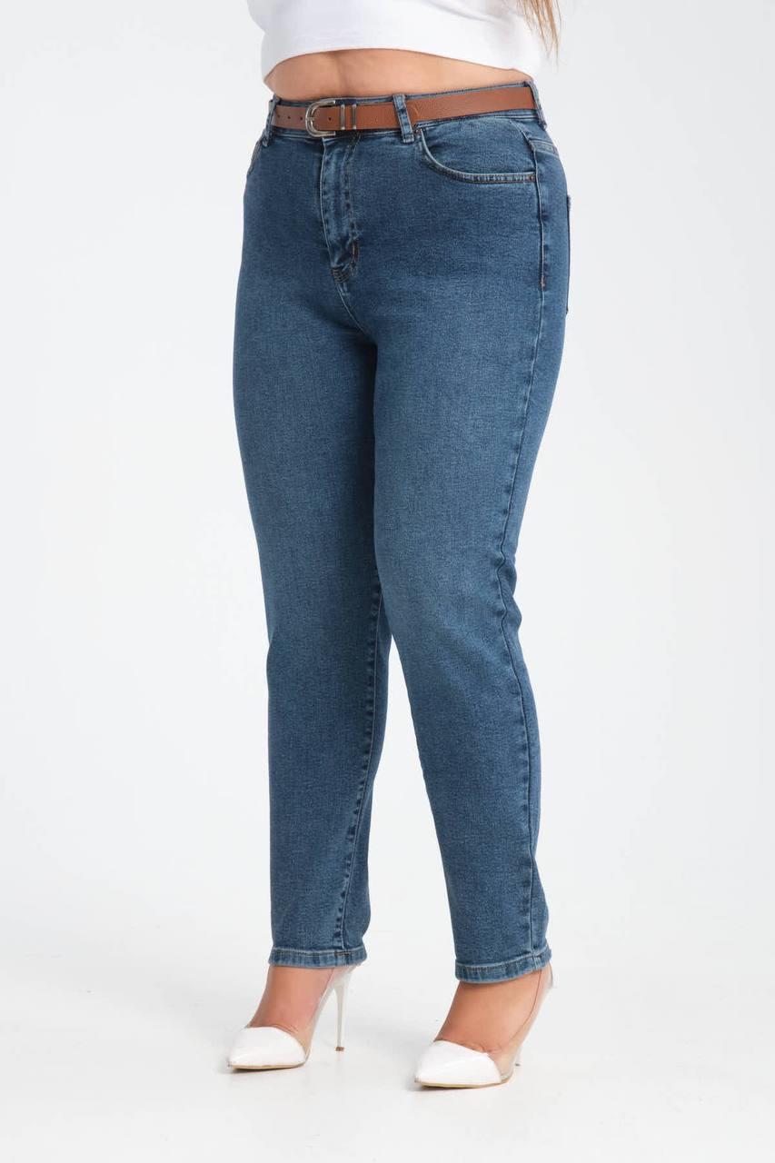 LACARINOYüksek Bel Dar Paça Battal Kesim Dark Blue Jean Pantolon