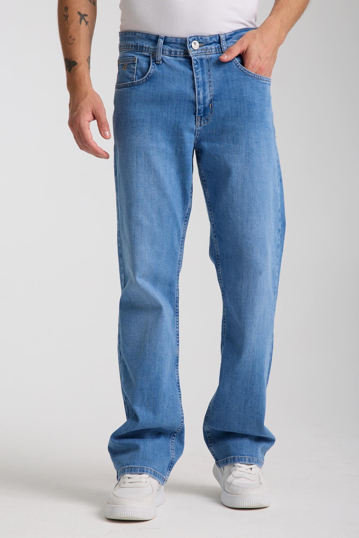 LACARINOYüksek Bel Hafif Dar Paça Regular Fit Kalıp Blue Erkek Pantolon