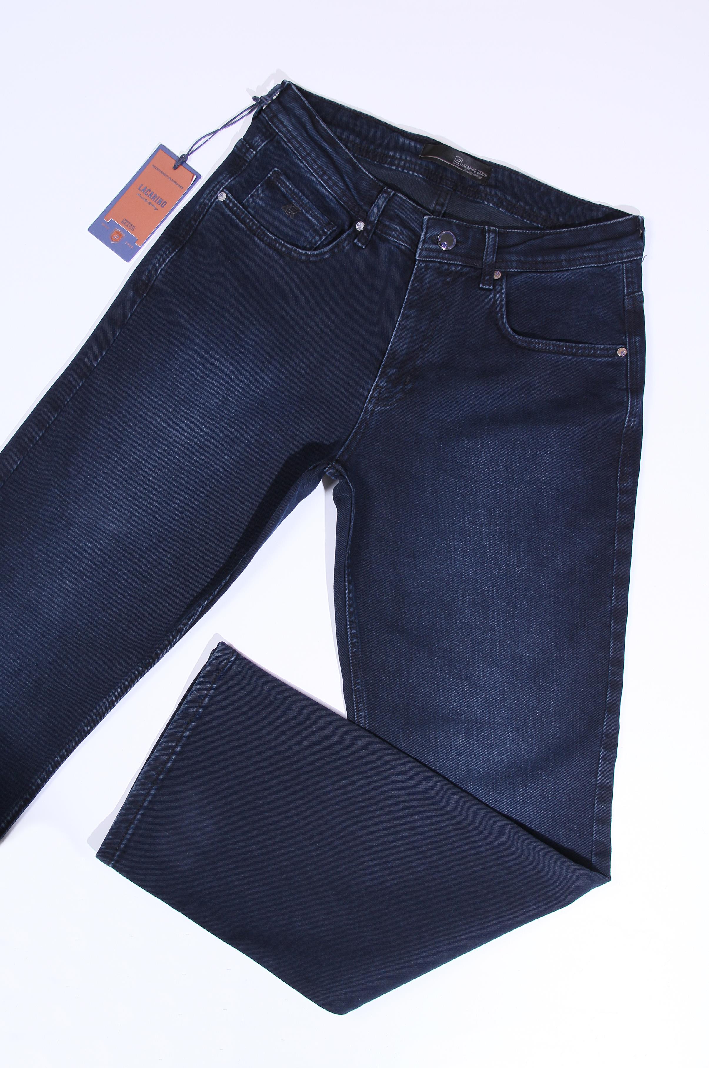 LACARINOYüksek Bel Klasik Kesim Blue Black Jean Pantolon
