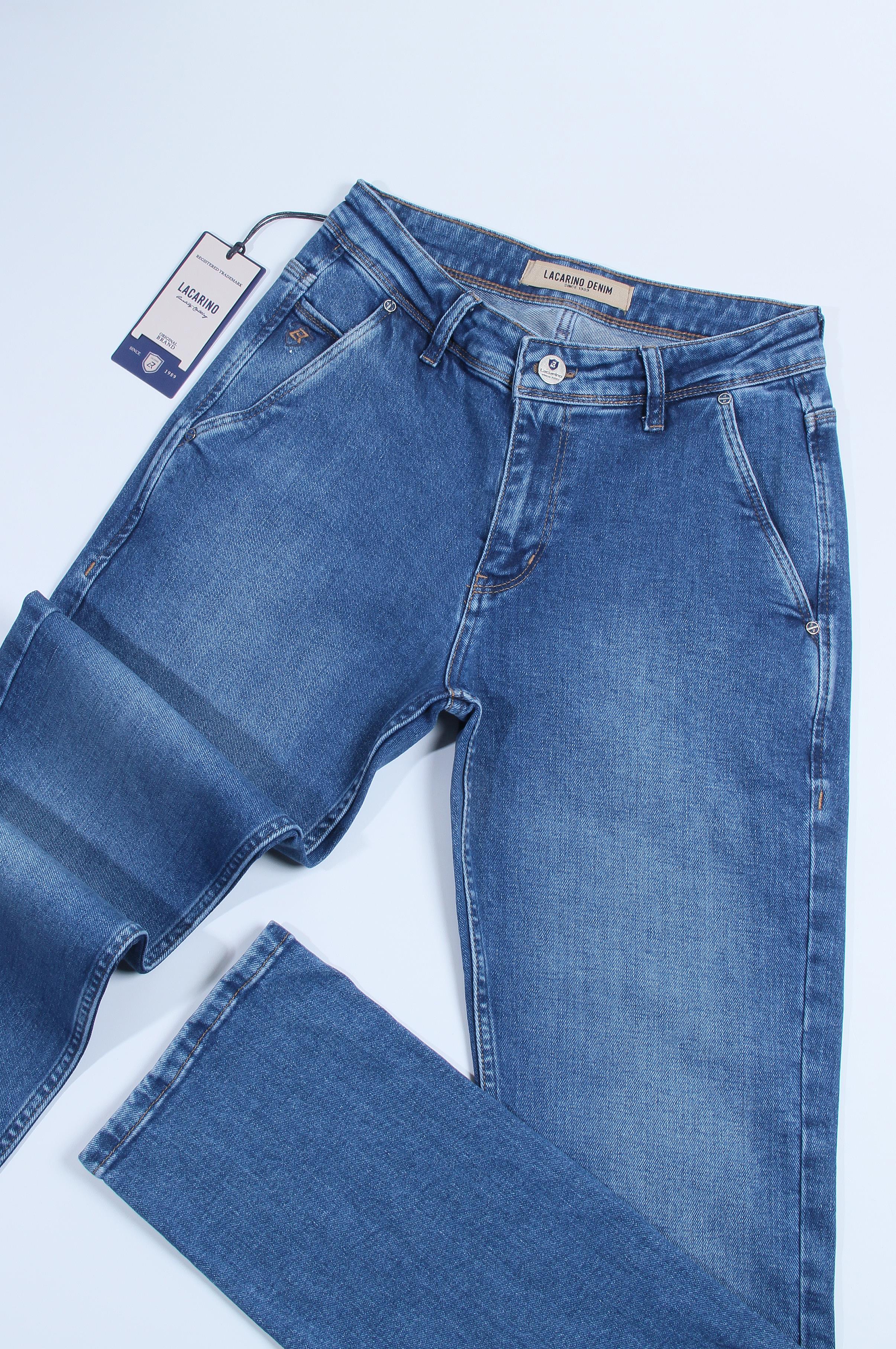 High Waist Classic Cut Blue Jeans