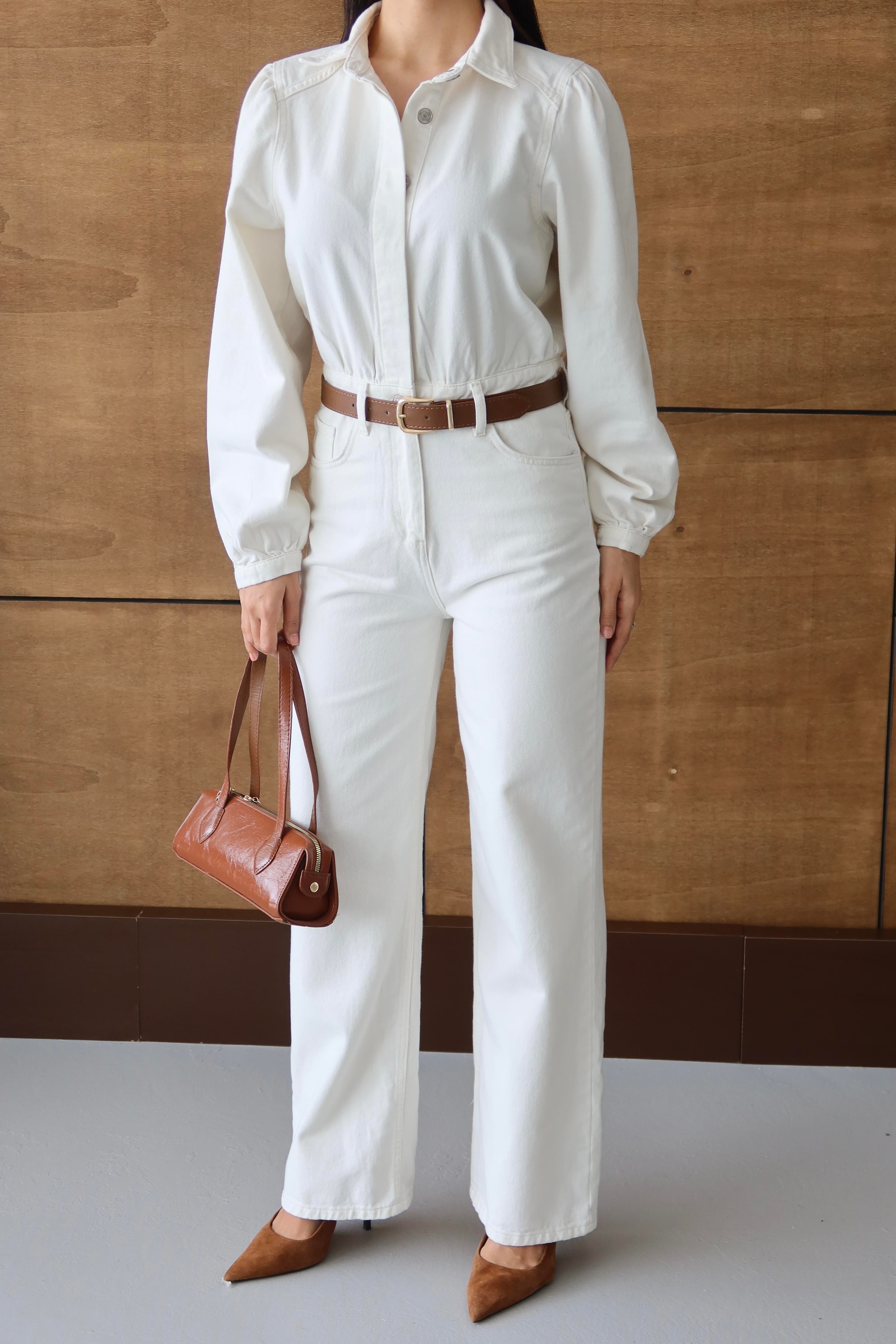 LACARINOKemer Detaylı Ekru Tulum