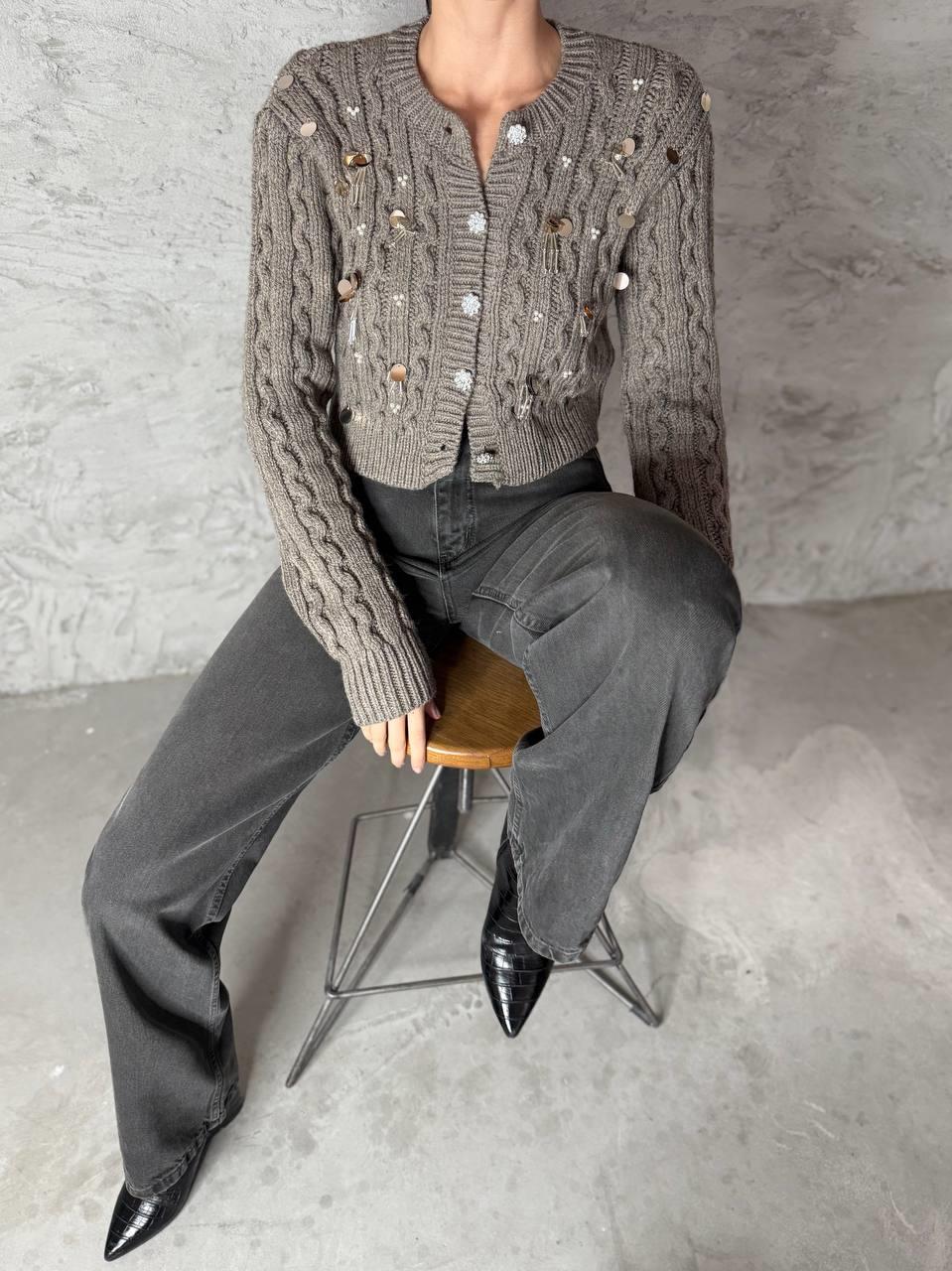 LACARINOKadın Yüksek Bel Boru Kesim Basalt Grey Jean Pantolon