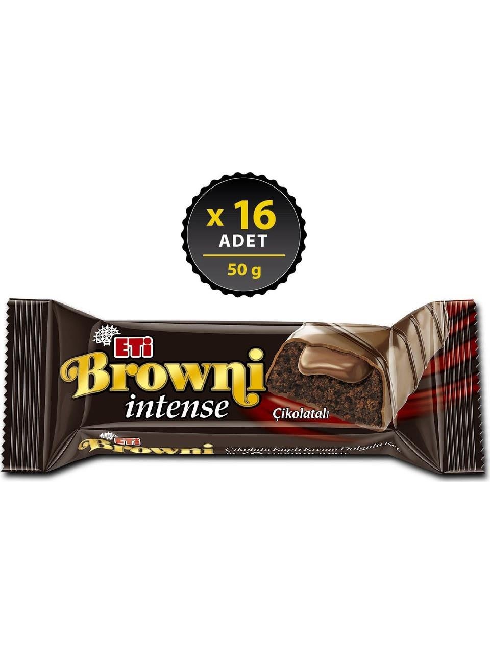Eti browni intense çikolatali kek 50 g x 16 adet