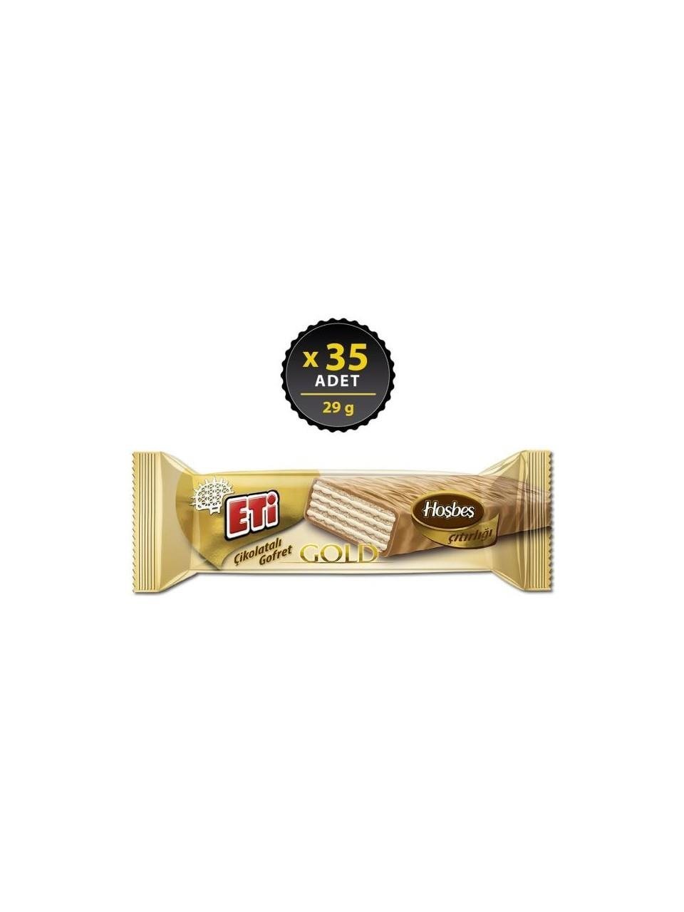 Eti Çikolatalı Gofret Gold 29 G x 35 Adet