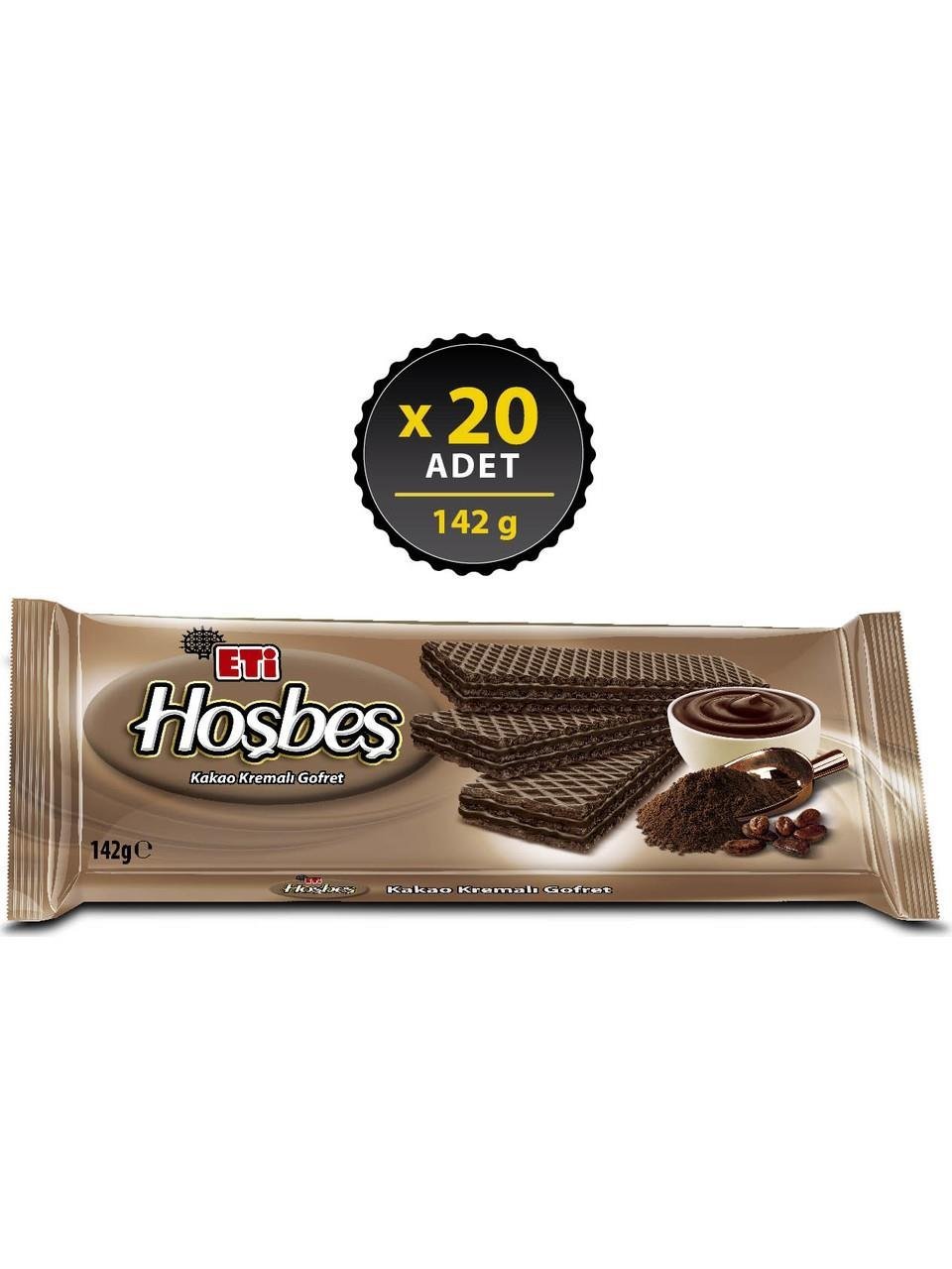 Eti Hoşbeş Kakao Kremalı Gofret 142 g x 20 Adet