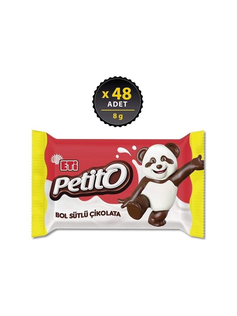 Eti Petito Bol Sütlü Çikolata 8 g x 48 Adet