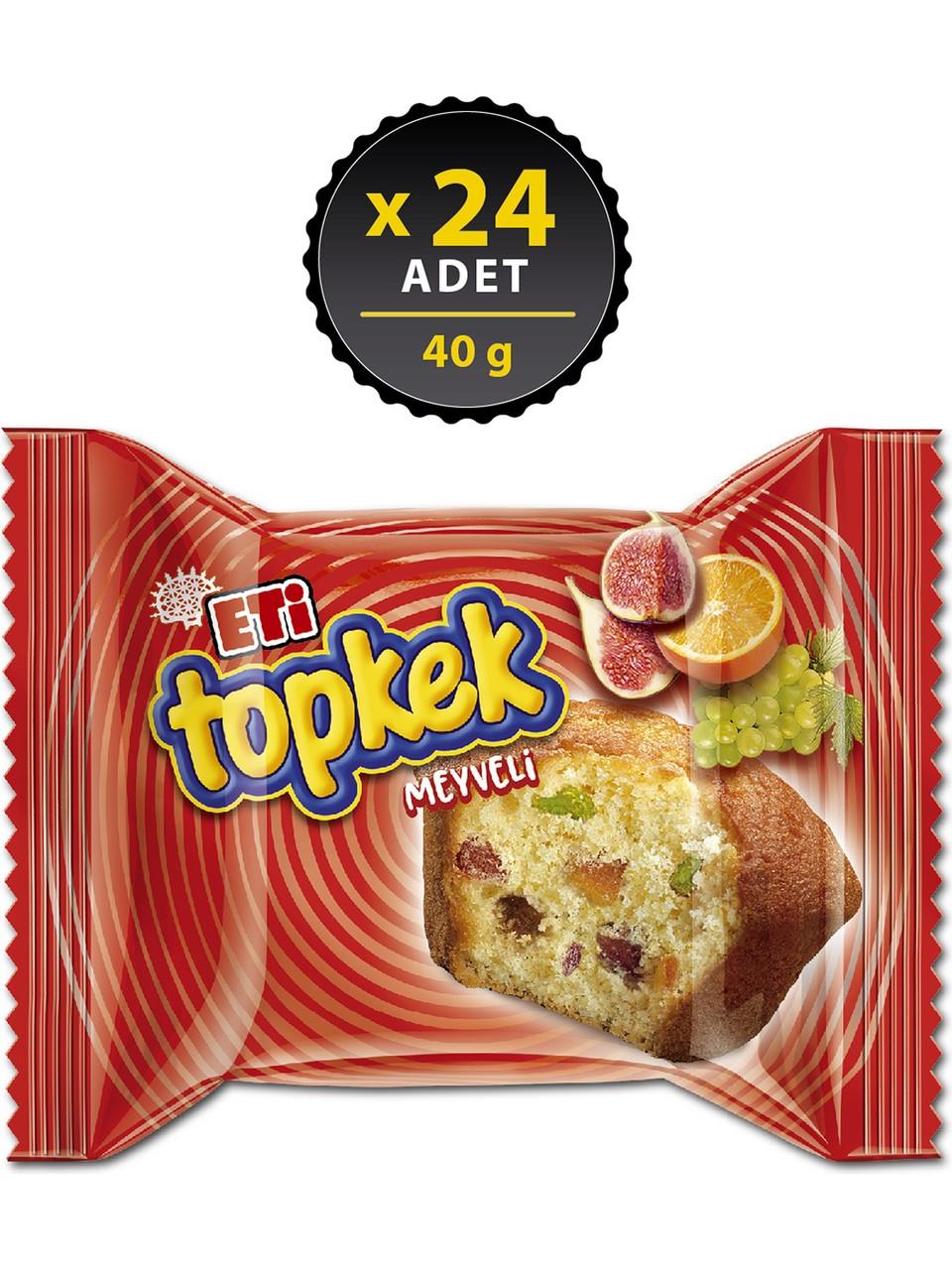 Eti Topkek Meyveli Kek 40 gr x 24 Adet