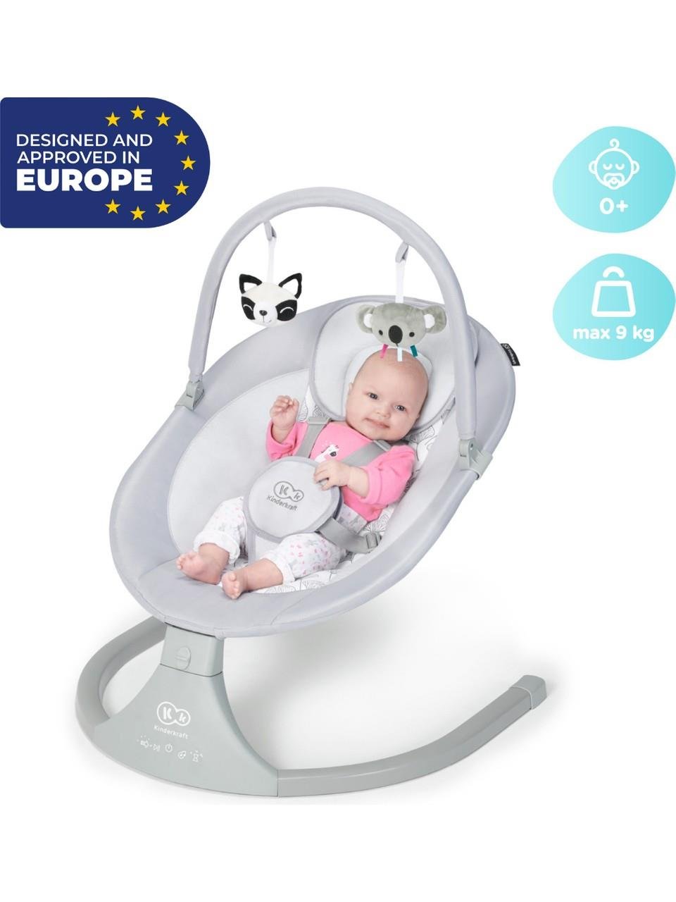Kinderkraft Lulı Otomatik Sallanan Oyuncaklı Ana Kucağı Grey