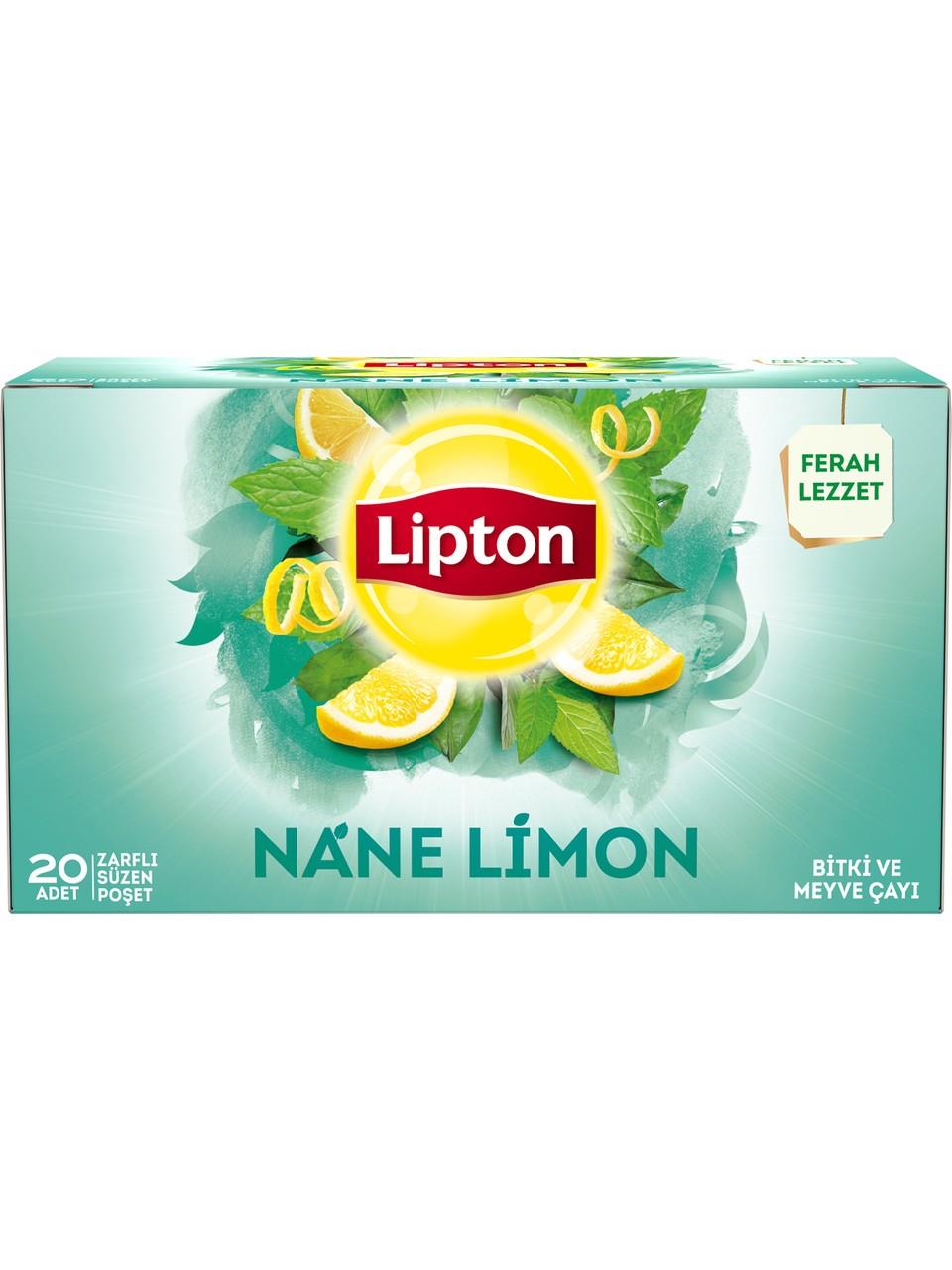 Lipton Bardak Poşet Bitki Ve Meyve Çayı Nane Limon 20'Li