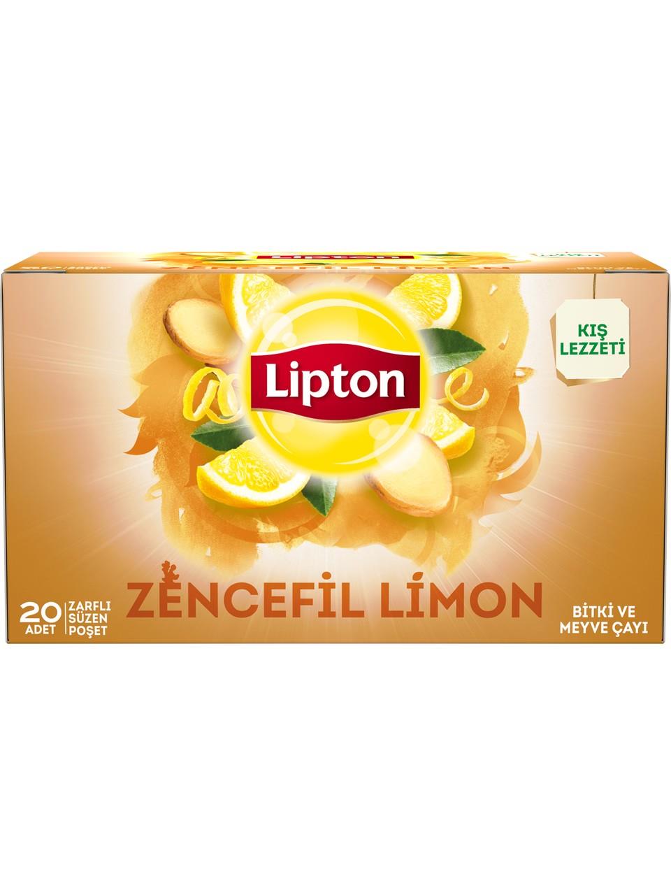 Lipton Bardak Poşet Bitki Ve Meyve Çayı Zencefil Limon 20'Li