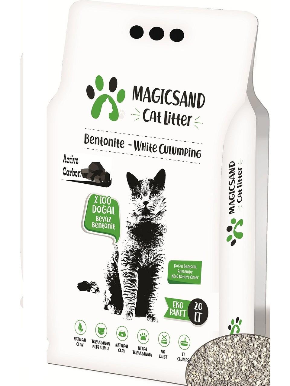 Magicsand Cat Litter Active Carbon İnce Taneli Kedi Kumu 20 LT
