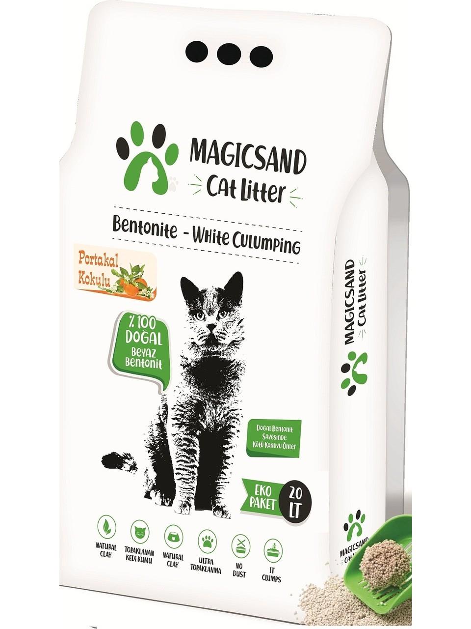 Magicsand Cat Litter Portakal Kokulu İnce Taneli Kedi Kumu 20 LT