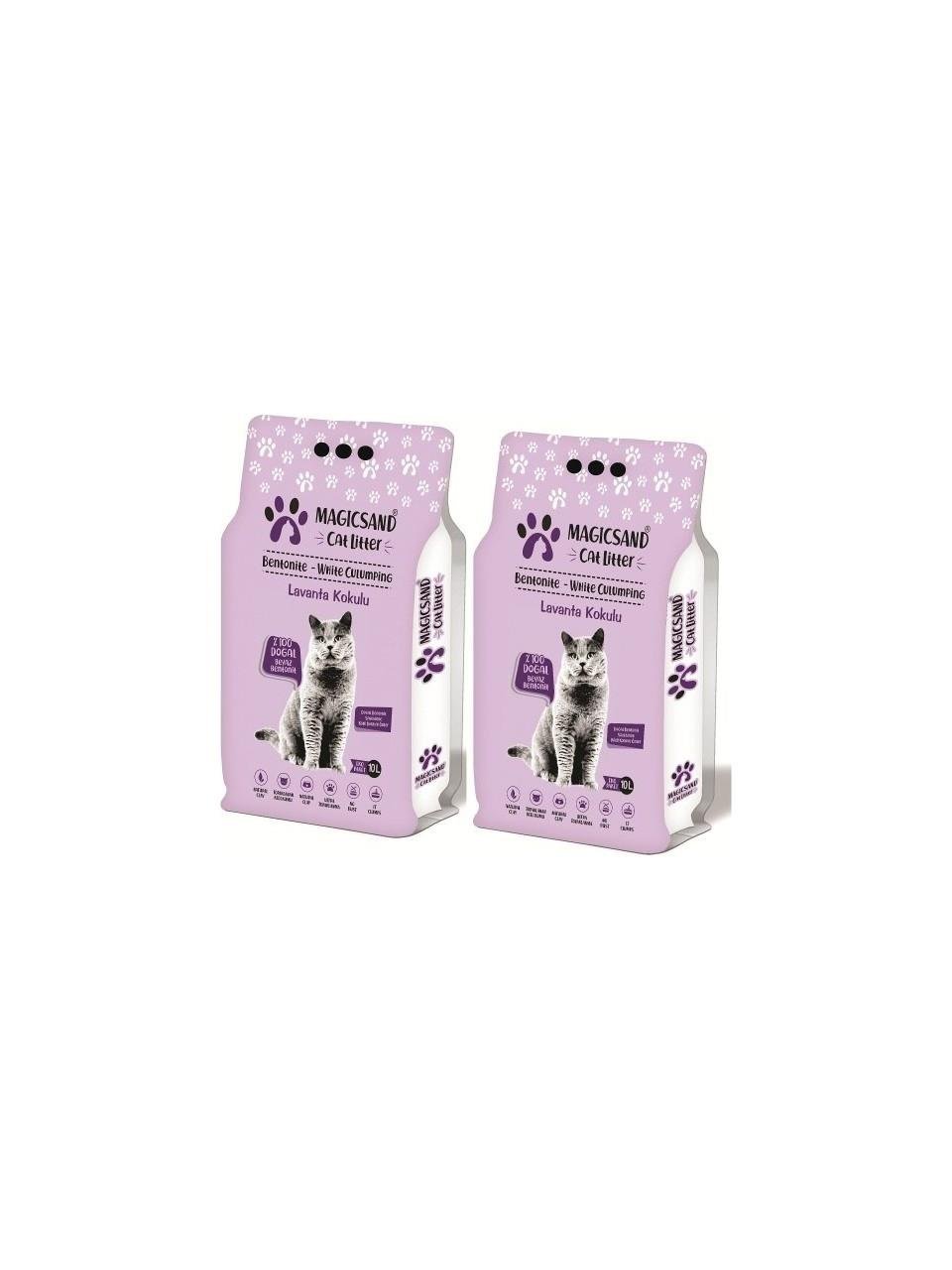 Magicsand Lavanta Kokulu Kedi Kumu 10 lt x 2 Adet