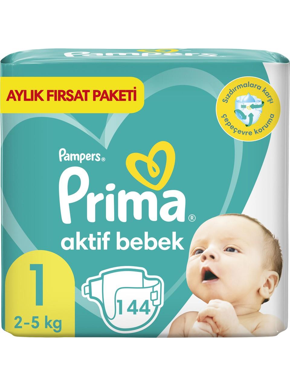 Prima Aktif Bebek 1 Beden 144'lü Aylık Fırsat Paketi