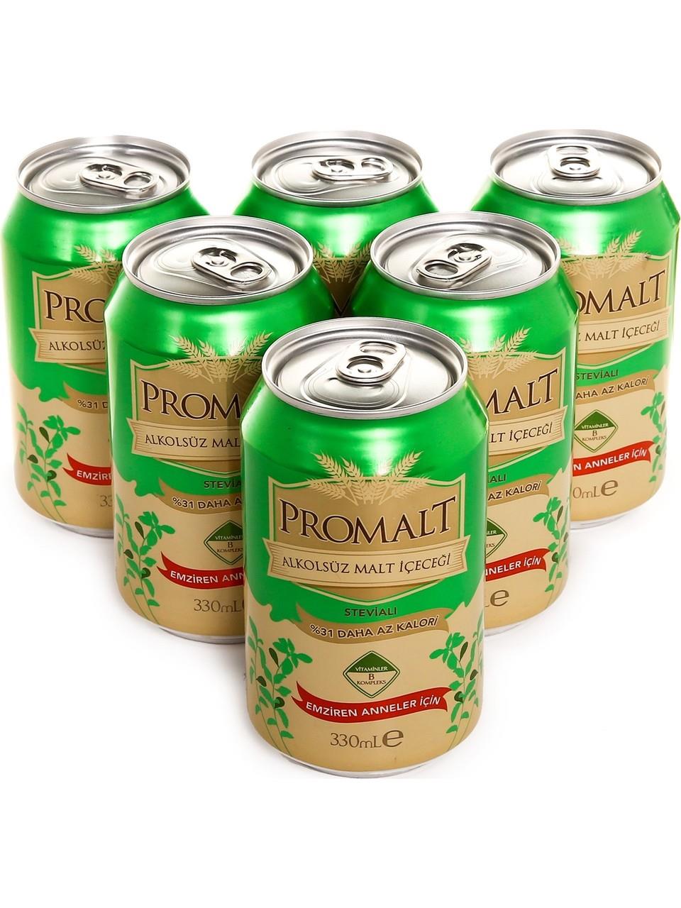 Promalt Stevyalı 6'lı Alkolsüz Malt İçecek