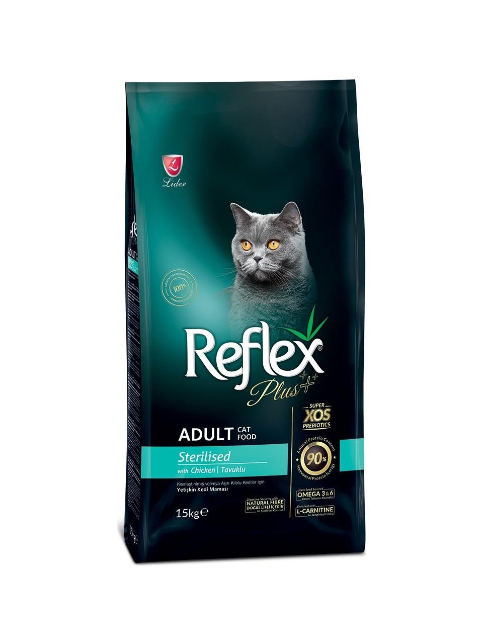 Reflex Plus Kısırlaştırılmış Tavuklu Kedi Maması 15 kg