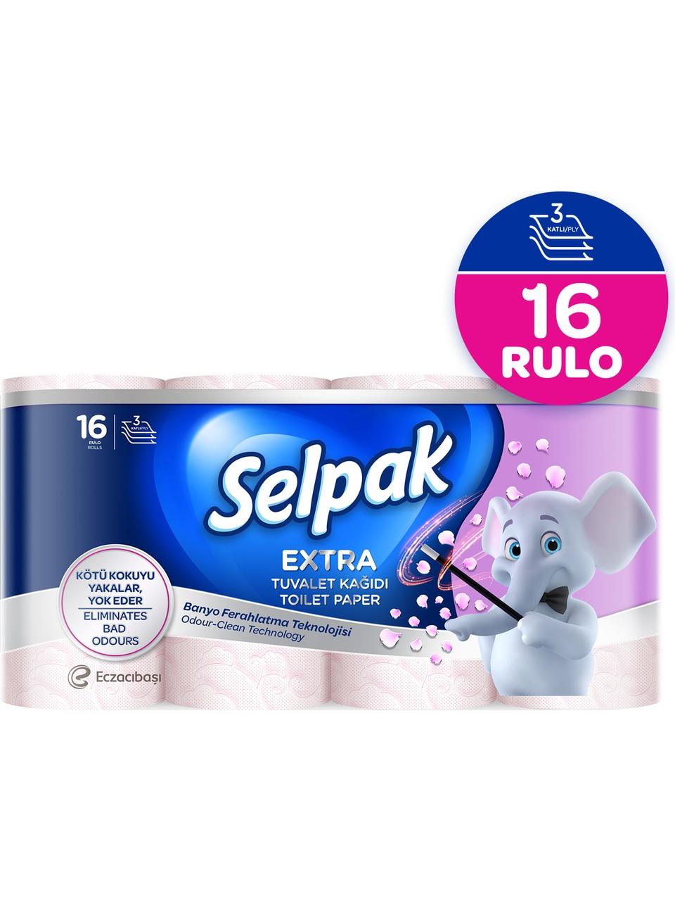 Selpak Extra Kokulu Banyo Ferahlatma Tuvalet Kağıdı 16'lı