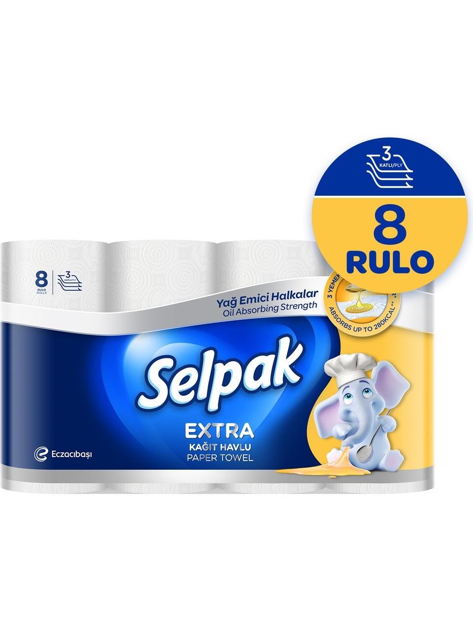 Selpak Extra Yağ Emici 8'li Havlu