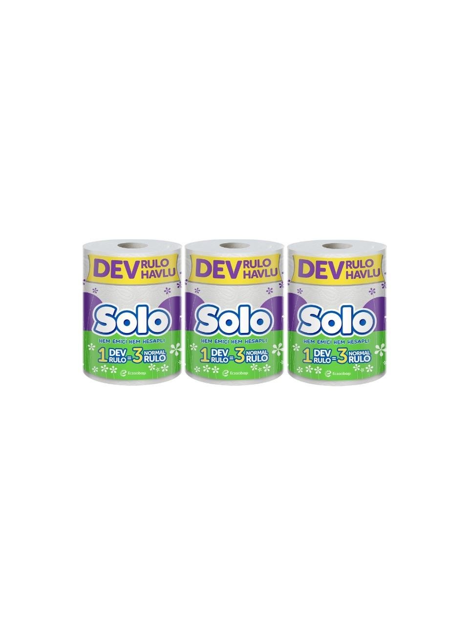 Solo Dev Rulo Kağıt Havlu 3'lü