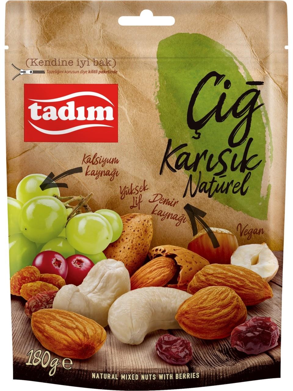 Tadım Karışık Kuruyemiş Naturel 180 gr x 12 Adet