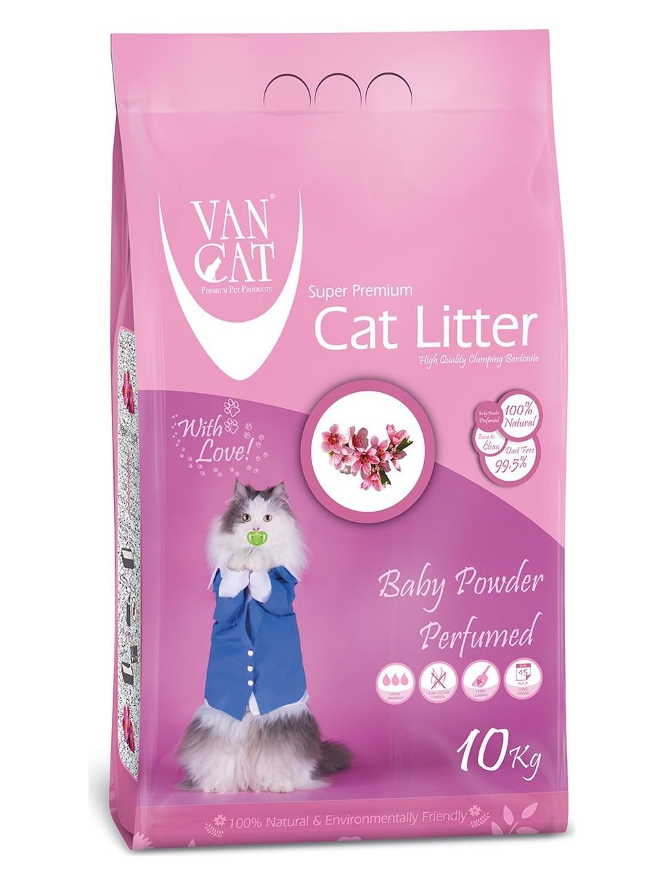 Van Cat Baby Powder Kokulu İnce Taneli Kedi Kumu 10 Kg