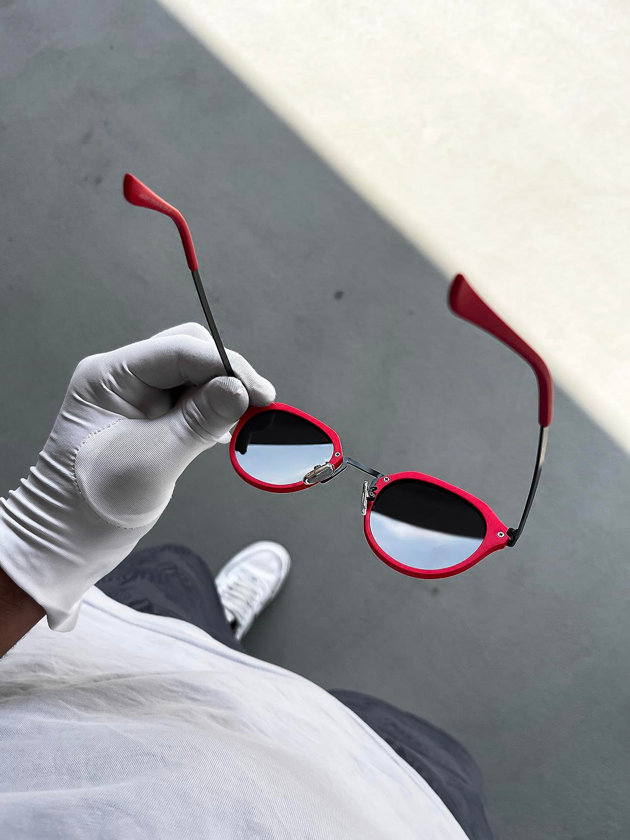 Base Ünisex Optik Uyumlu Güneş Gözlüğü (Kırmızı)