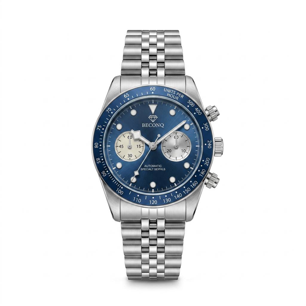 Beconq Apex Chronograph Çelik Kordon Erkek Kol Saati (83)