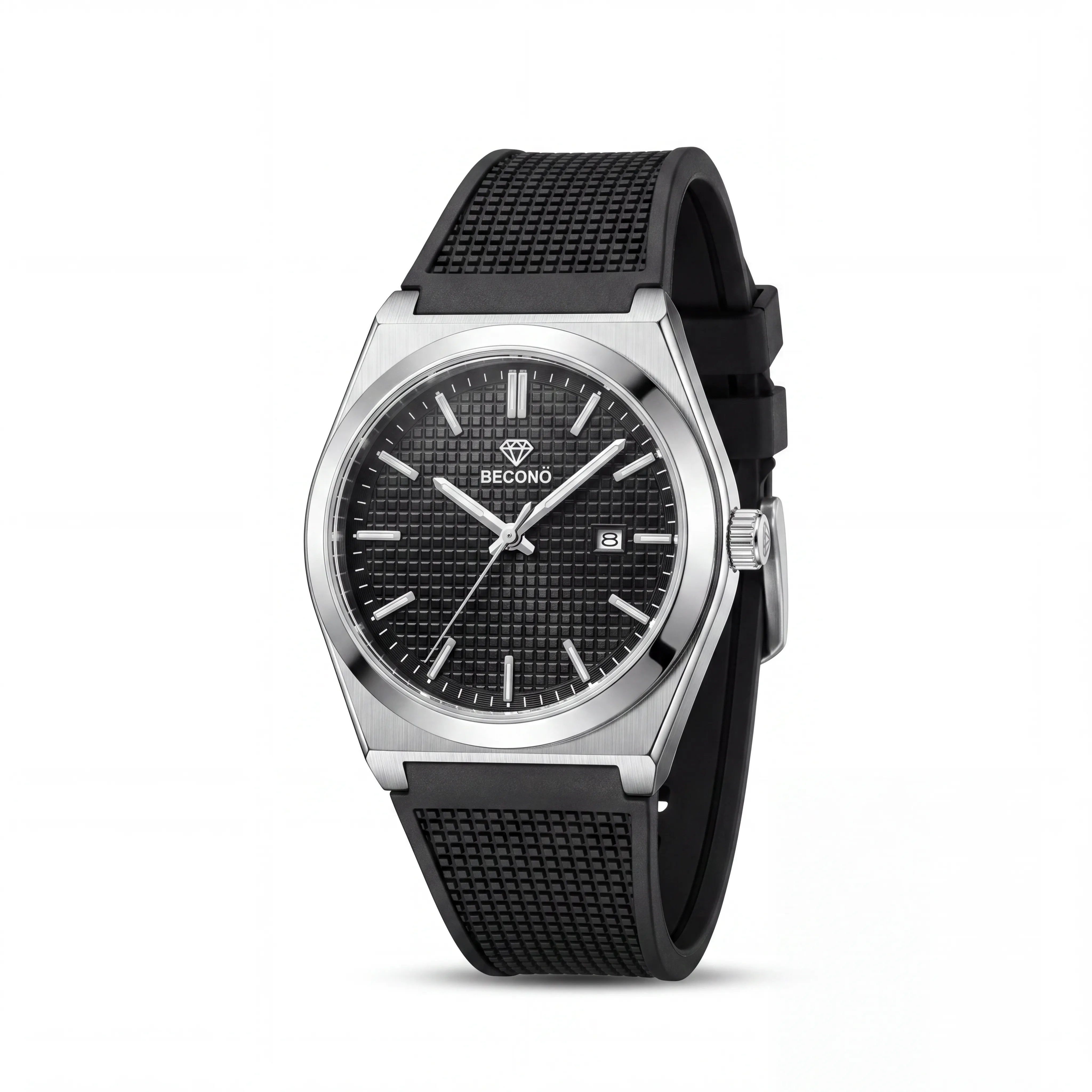 Beconq Texture Silikon Kordon Sportif Erkek Kol Saati (124)