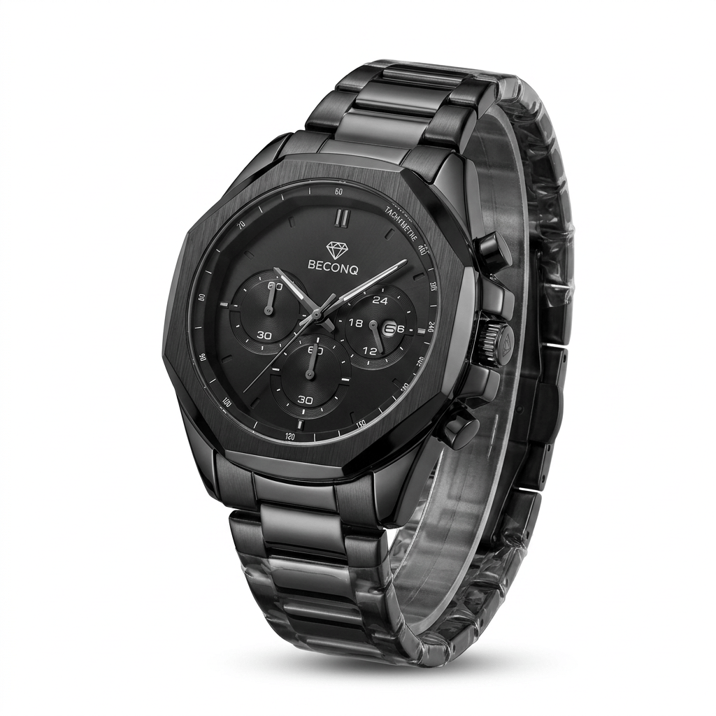 Beconq Vanguard Chronograph Çelik Kordon Erkek Kol Saati (88)
