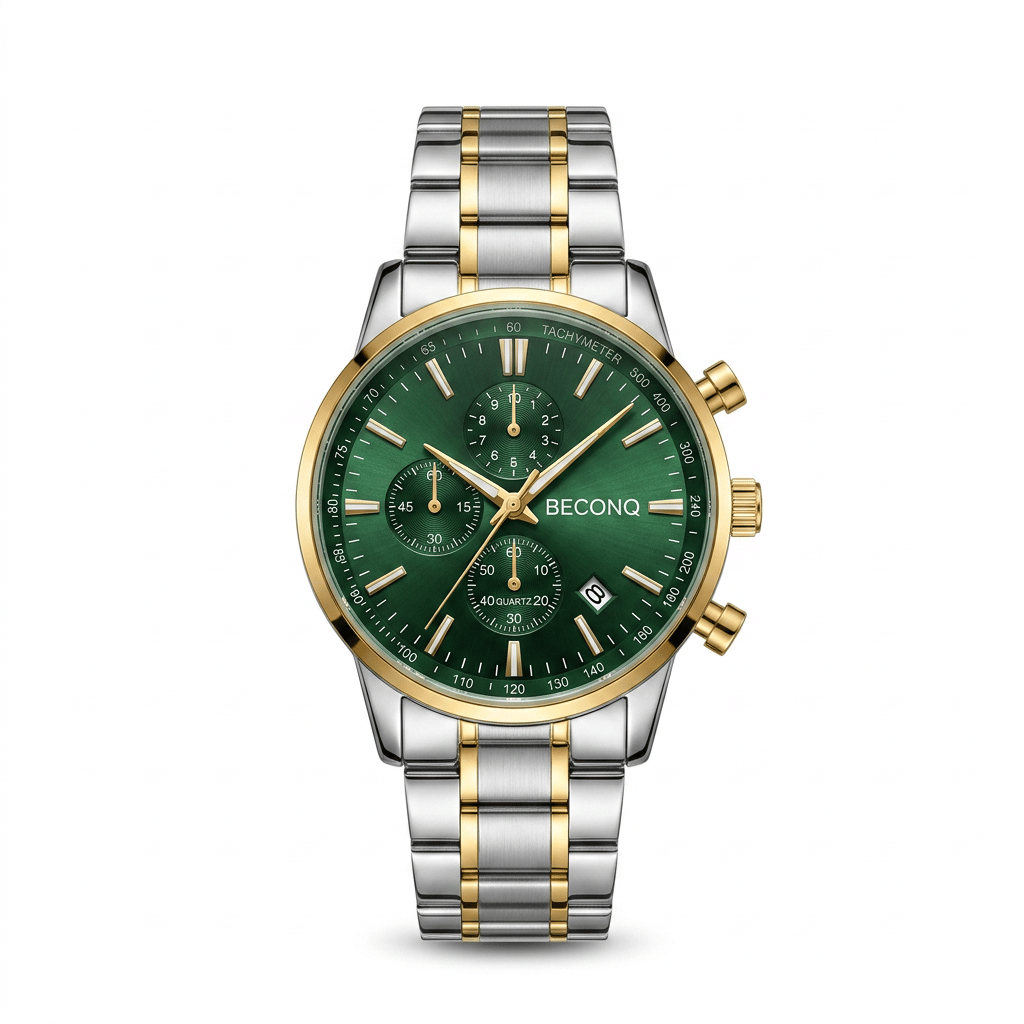 Beconq Vanguard Chronograph Çelik Kordon Erkek Kol Saati (88)