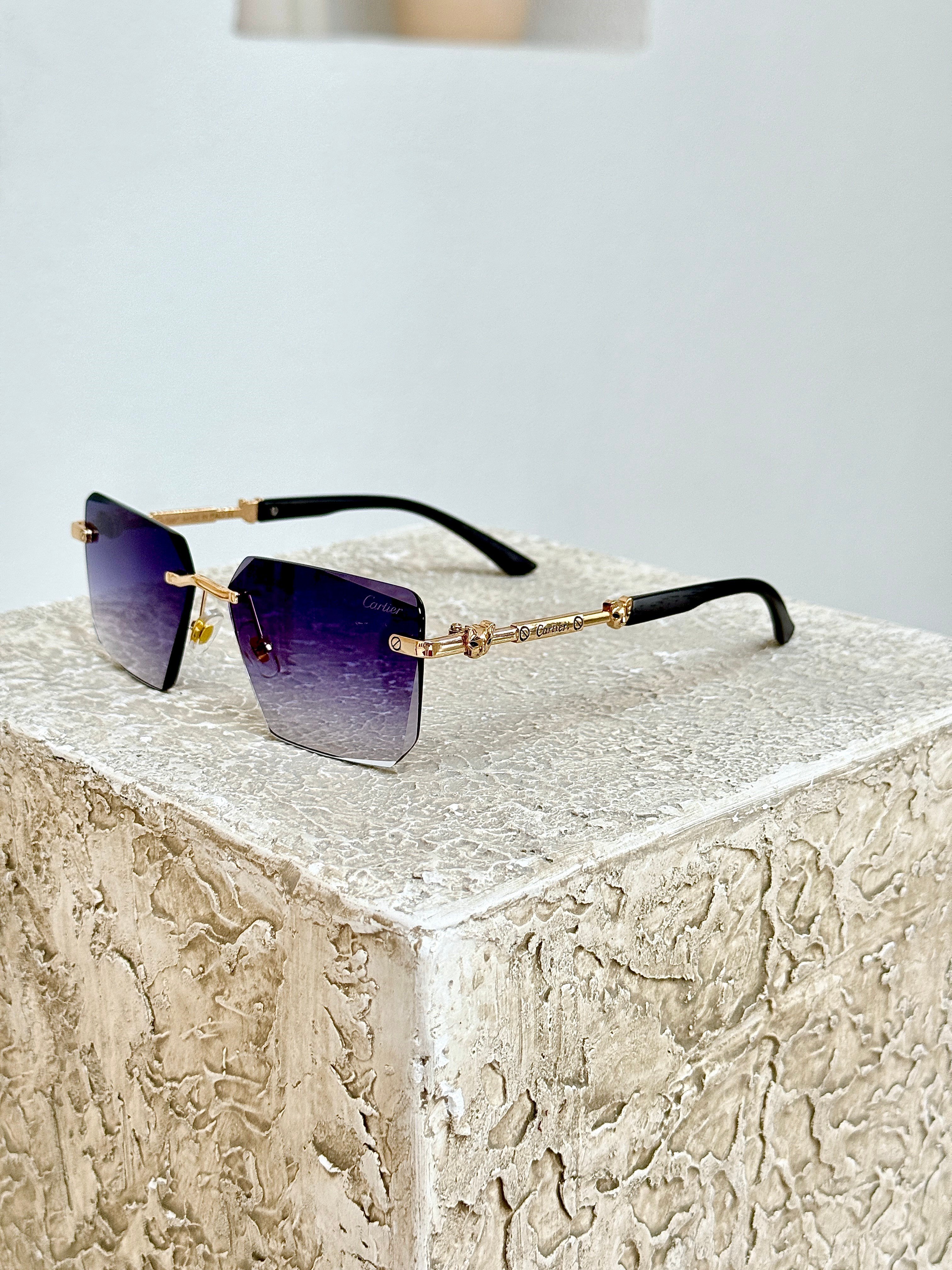 BRILL - Gold/Blue UV-400 Korumalı Güneş Gözlüğü
