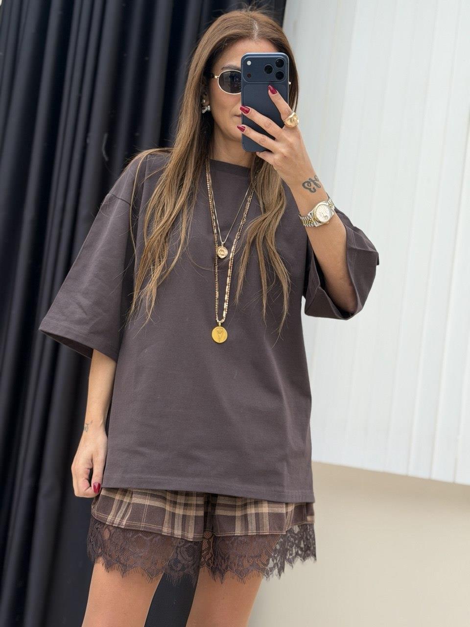 Truvakar Kol Oversize Tshirt Kahve