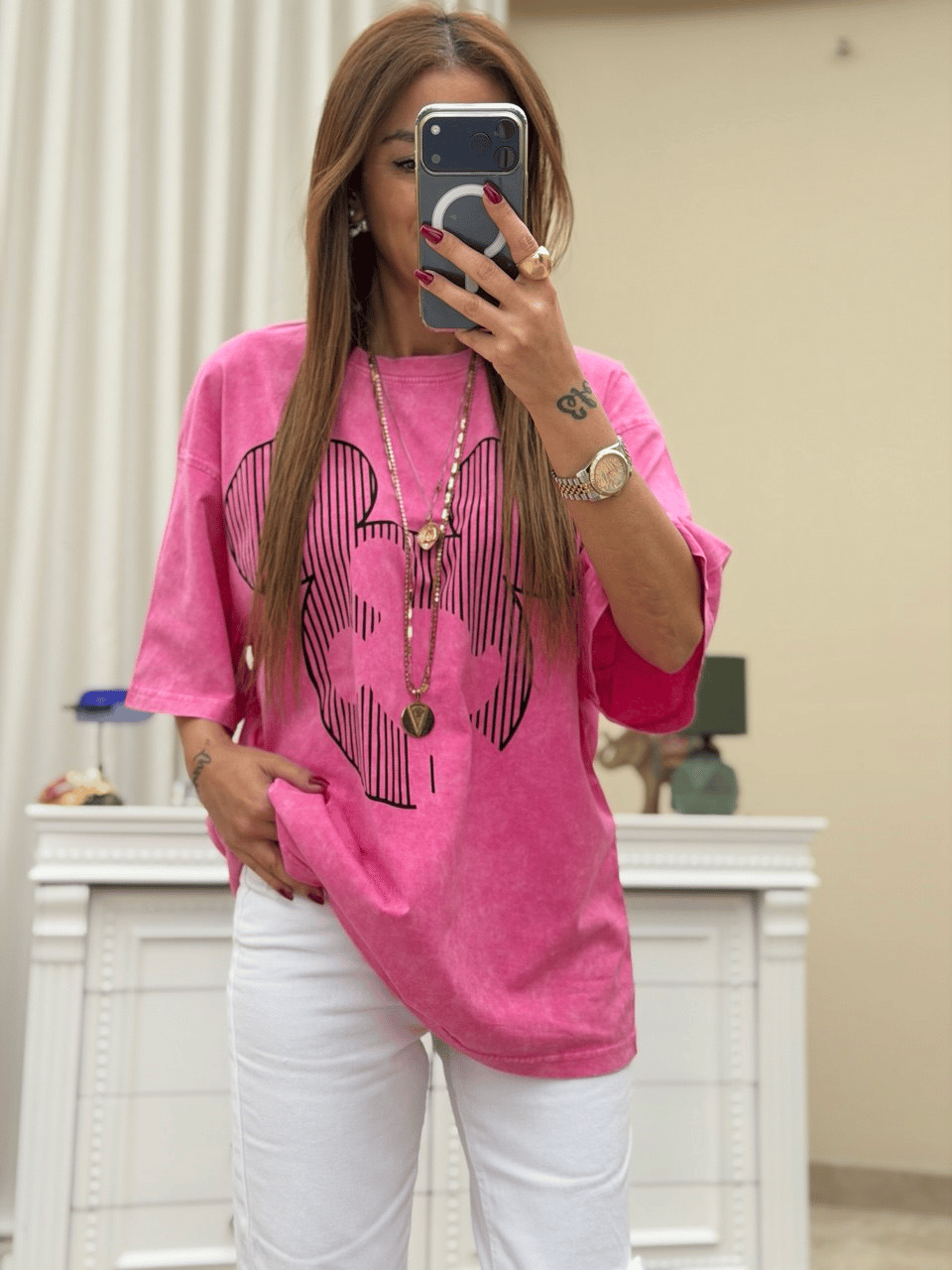 You Miki Tshirt Pembe