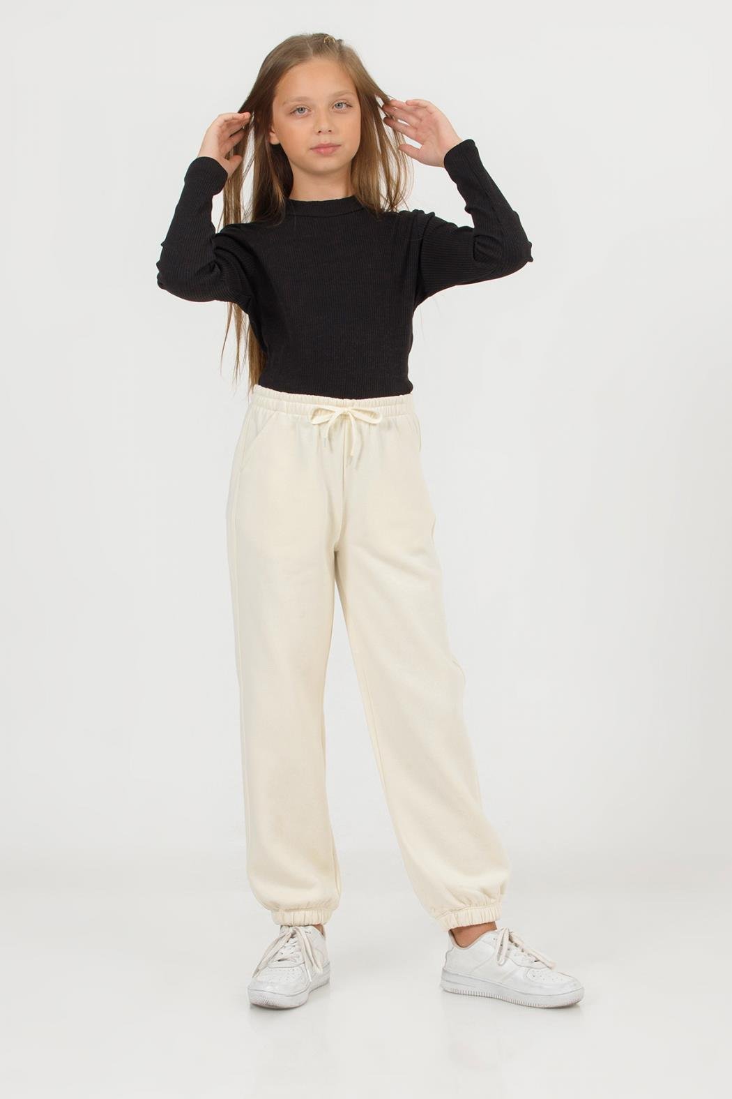 9034 EŞOFMAN ALTI 4/9 KIZ DMB BEJ