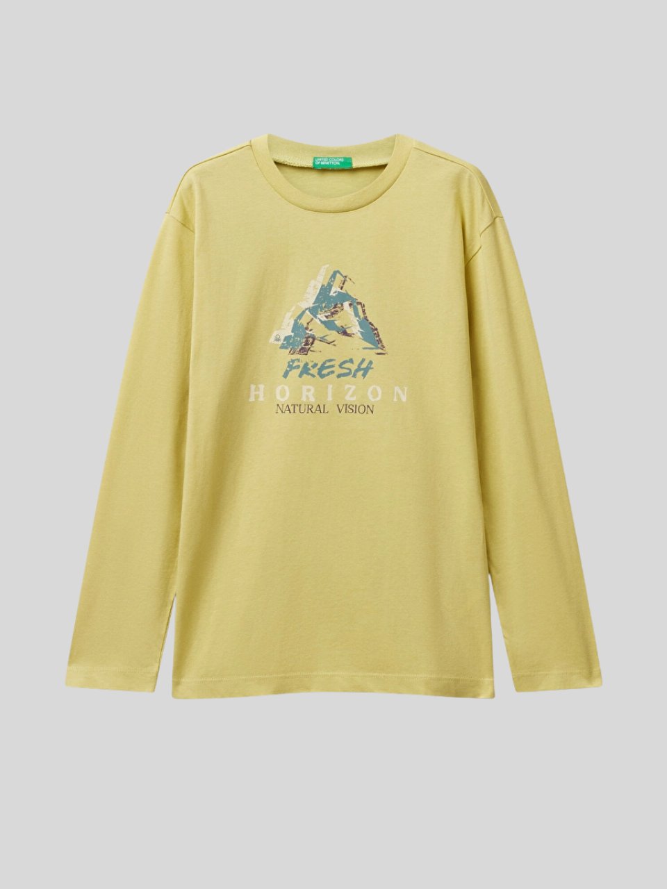 Benetton Erkek Çocuk Baskılı Sweatshirt 6-14 Yaş HARDAL