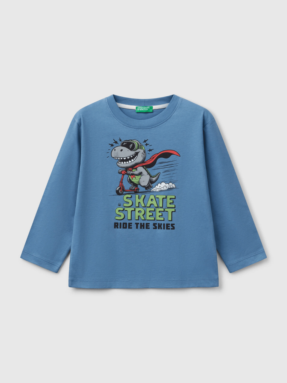 Benetton Erkek Çocuk Baskılı Sweatshirt 1-6 Yaş Mavi