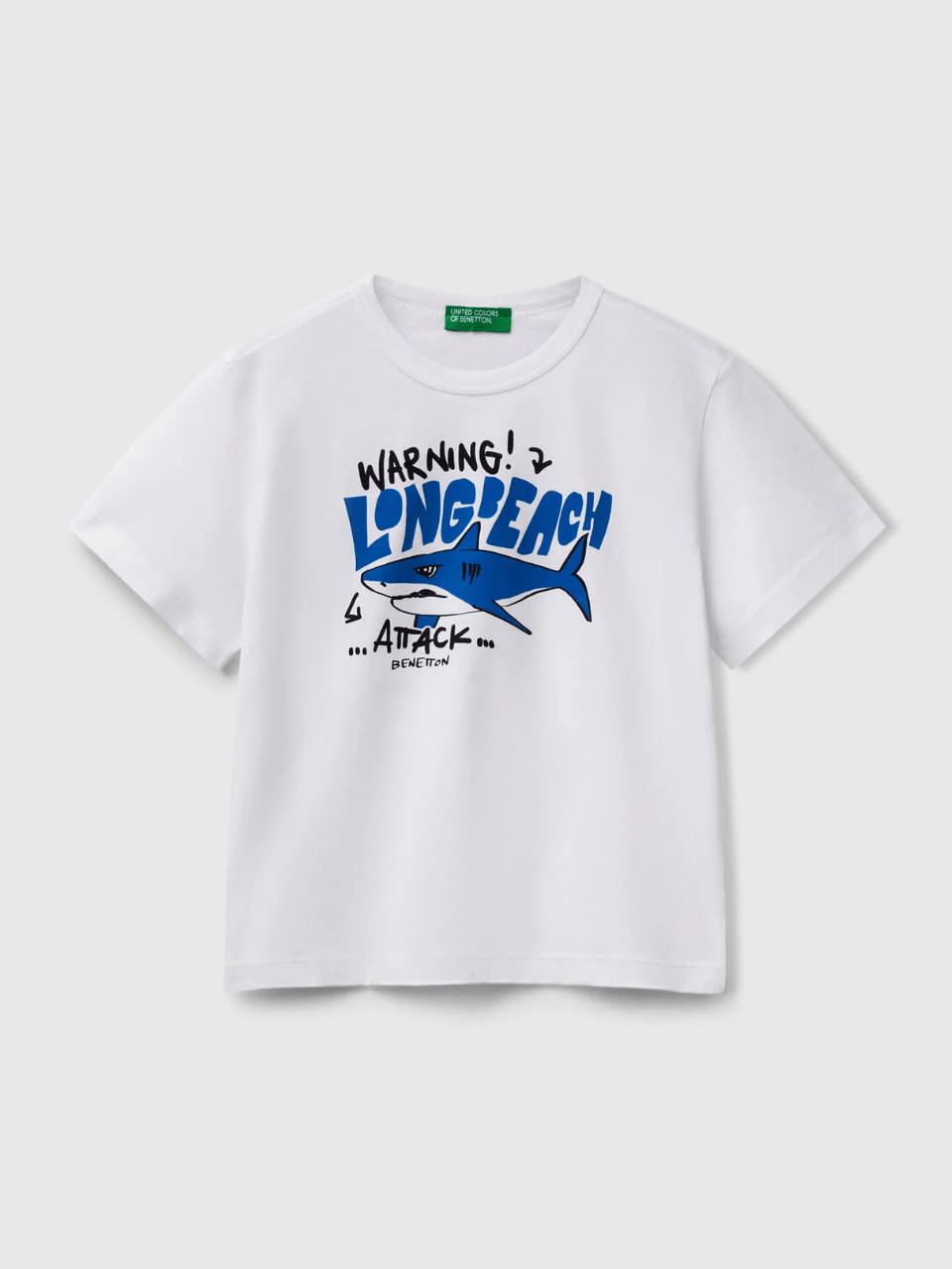 Benetton Erkek Çocuk Baskılı Tshirt 1-6 Yaş Beyaz