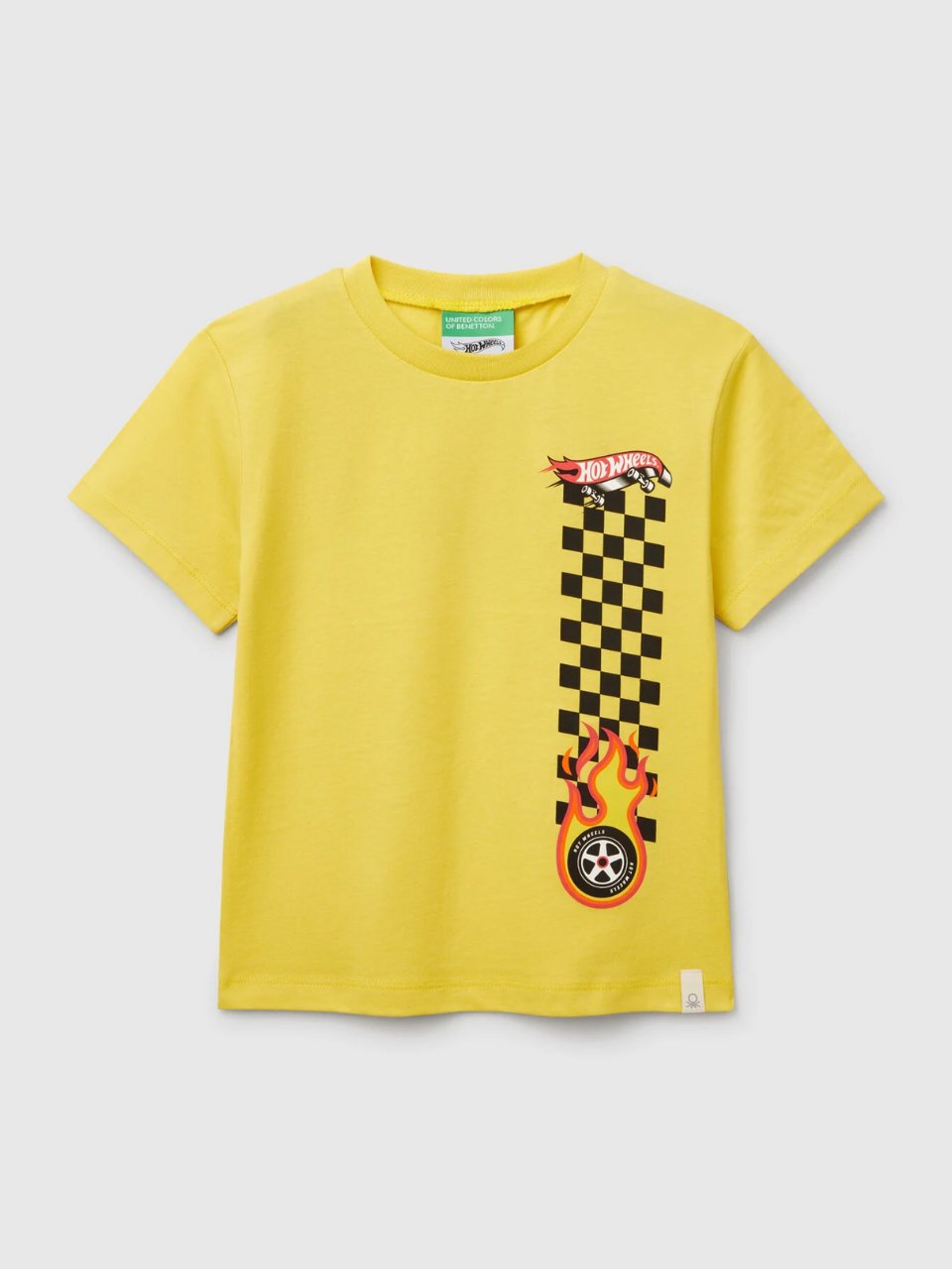 Benetton Erkek Çocuk Hot Wheels Tshirt 1-6 Yaş Sarı