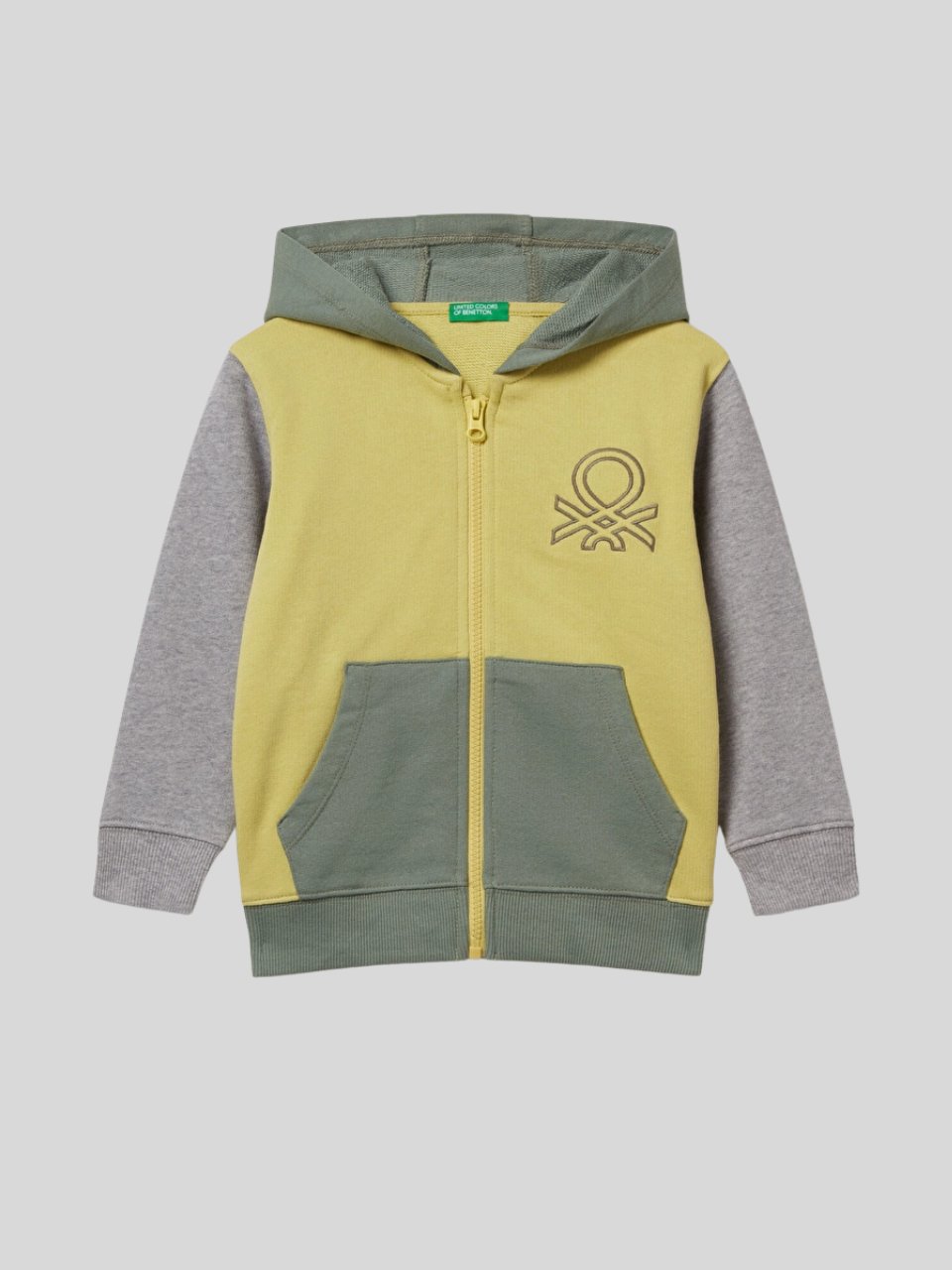 Benetton Erkek Çocuk Kapüşonlu Sweatshirt 1-6 Yaş Sarı