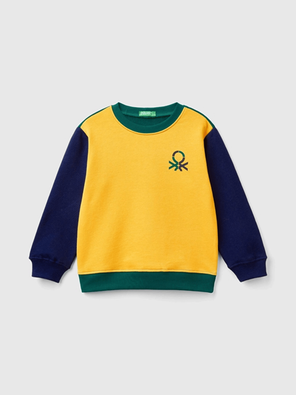 Benetton Erkek Çocuk Logo Baskılı Sweatshirt 1-6 Yaş SARI