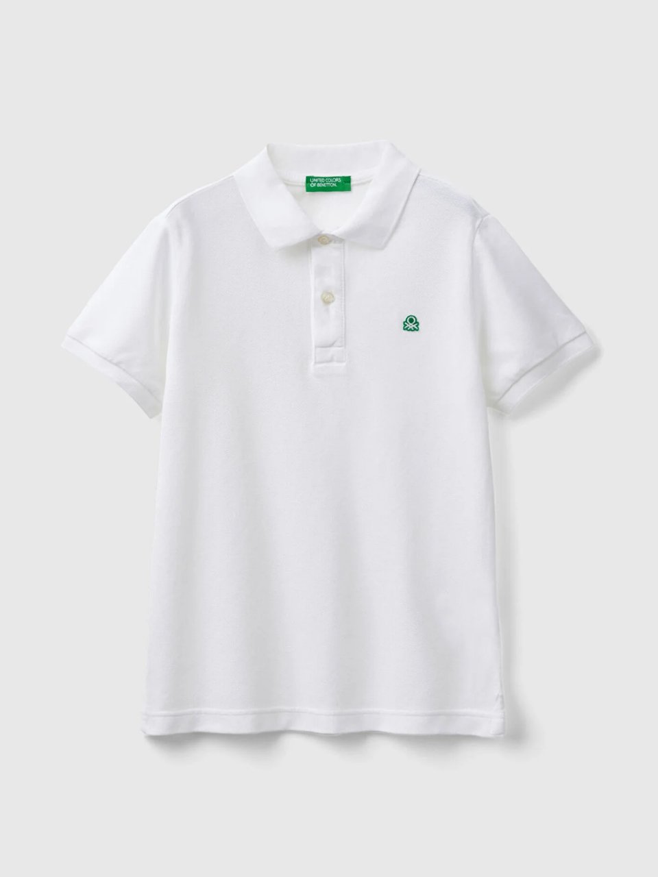 Benetton Erkek Çocuk Polo Yaka Tshirt 6-14 Yaş Beyaz