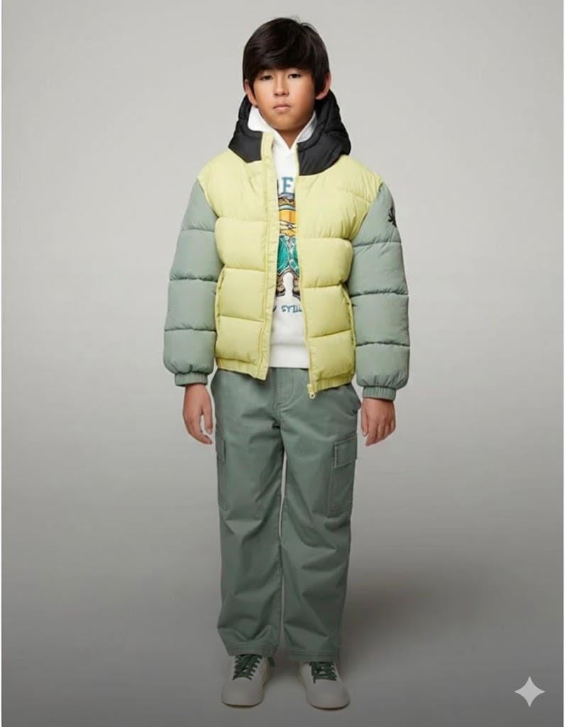 Benetton Erkek Çocuk Renkli Mont 6-14 Yaş Sarı