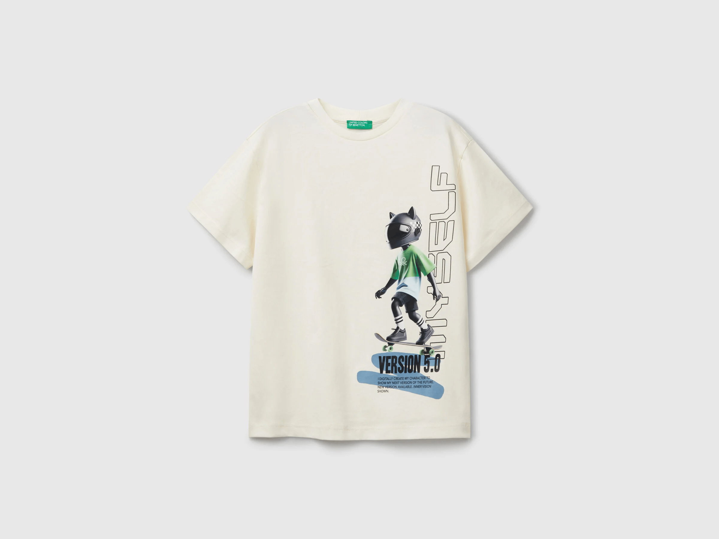 Benetton Erkek Çocuk Tokyo Tshirt 6-14 Yaş Ekru