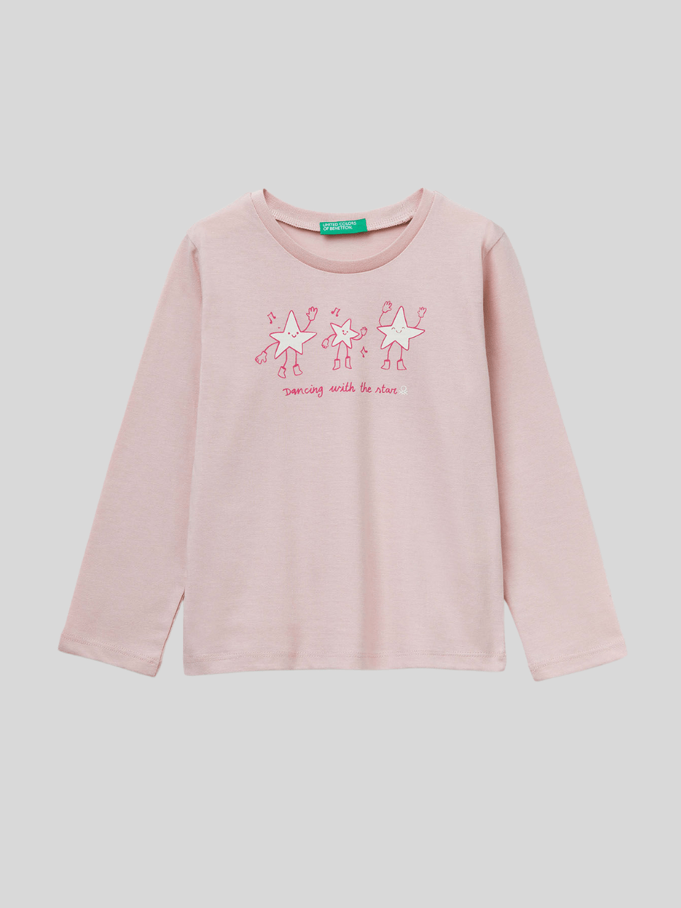 Benetton Kız Çocuk Baskılı Sweatshirt 1-6 Yaş Pembe